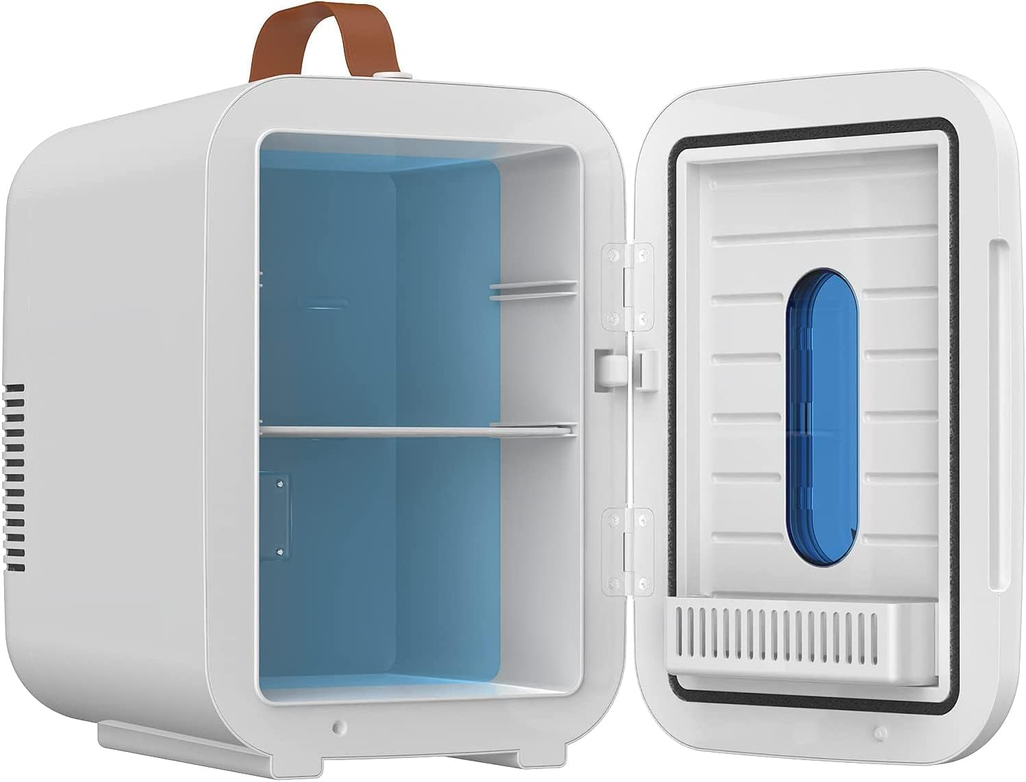 10L Portable Mini Fridge, Compact Car Refrigerator, Skincare Cosmetic Beauty Makeup Personal Fridge, White image number 2