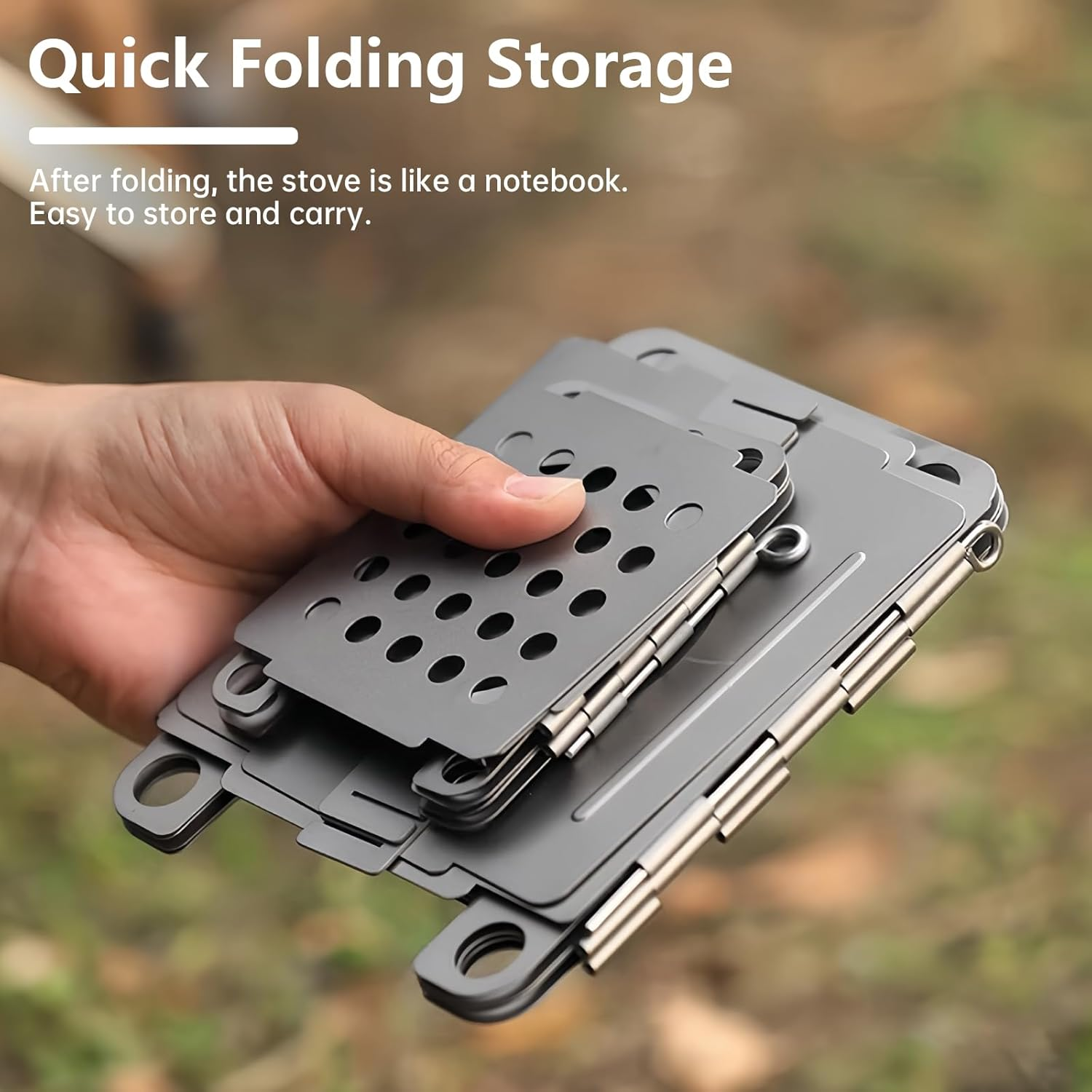 Ti Artisan Titanium Wood Stove Foldable Portable Alcohol Camping Backpacking Stove for Outdoor Camping Picnic BBQ (WS006ST) image number 6