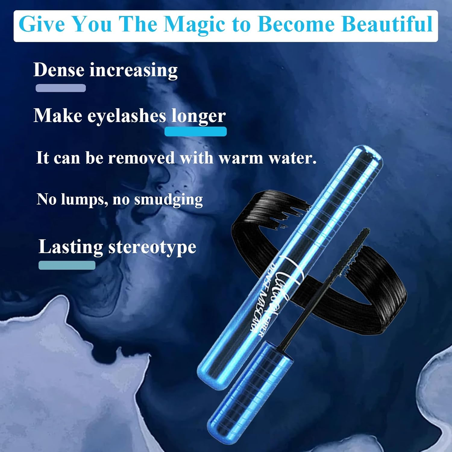 2PC Prime Lash Mascara for Mature Ladies - Waterproof Mascara Black - Natural Thickening Effect & Long-Lasting & Smooth Mascara - Suit for Sensitive Eyes - Suitable for Older Women Makeup