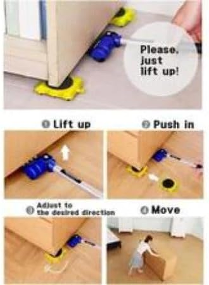 Bliss Gifts & Homewares Furniture Lifter Mover Tools Set I Heavy Duty Multifunctional Furniture Lifter with 4 Wheeled Corner Movers I for Sofas Couches Refrigerators I Easy and Safe Moving (Red) image number 1