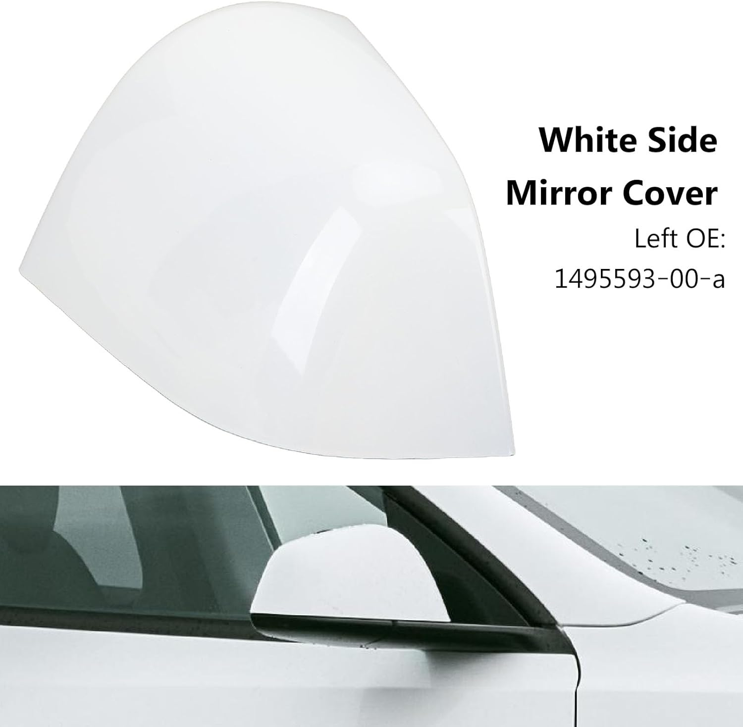 Side Mirror Cover Suitable for Model and 2020-2023, Durable Rearview Mirror Cover against Climatic Elements, Easy Installation for Car Enthusiasts (Left (1495593‑00‑A)) image number 2