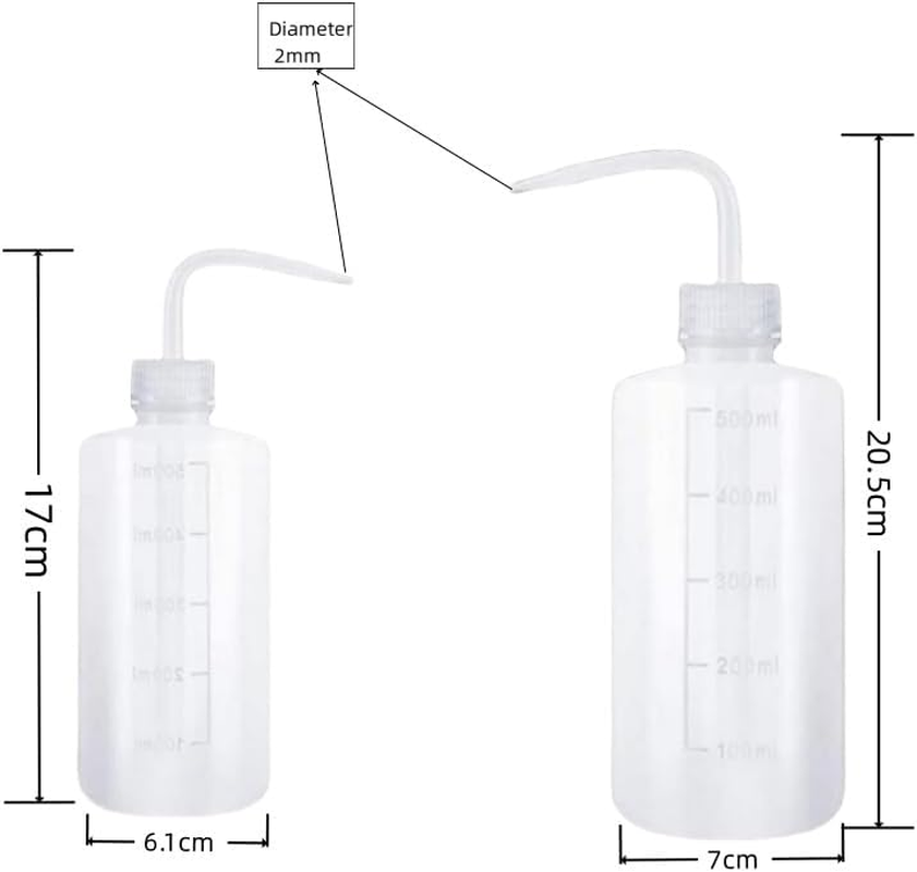 Squeeze Bottle, 2 Pcs Washing and Watering Bottle for Succulents, 250Ml/500Ml Water Squirt Irrigation Can, Plastic Plant Sprinkler