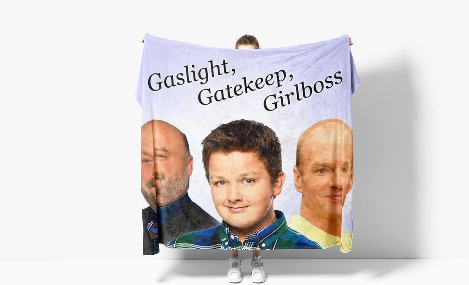GOLEHS Gaslight, Gatekeep, Girlboss Tapestry with Easy Hanging Kit, Funny Flag for College Dorm, Available in Sizes from 40" to 90", Skin-Friendly Soft High-Definition Meme Tapestry(Size:40"&times;30") image number 1