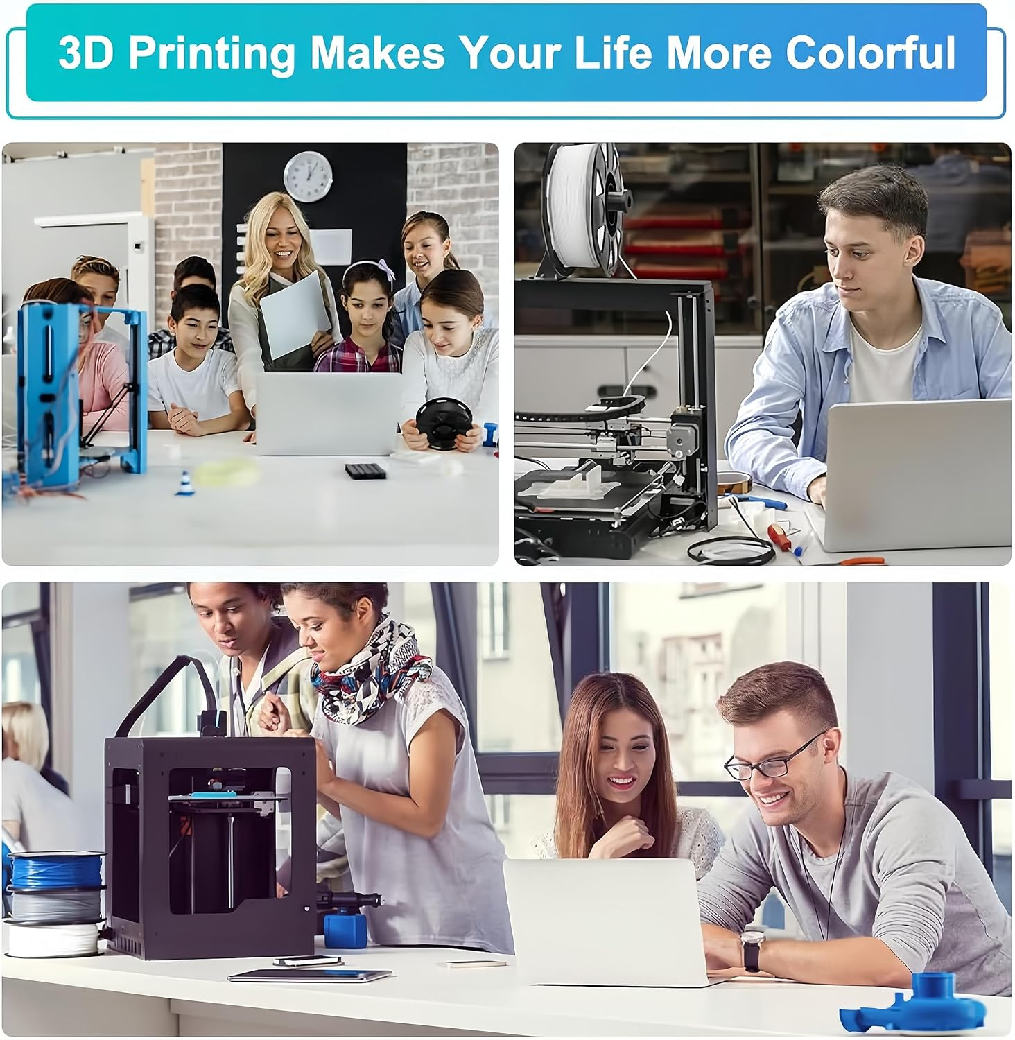 Ender PLA 3D Printer Filament,Pla Filament 1.75Mm No-Tangling, Strong Bonding and Overhang Performance Dimensional Accuracy +/-0.02Mm, 2.2Lbs/Spool,Fit Most FDM 3D Printers (1Kg Yellow) image number 5