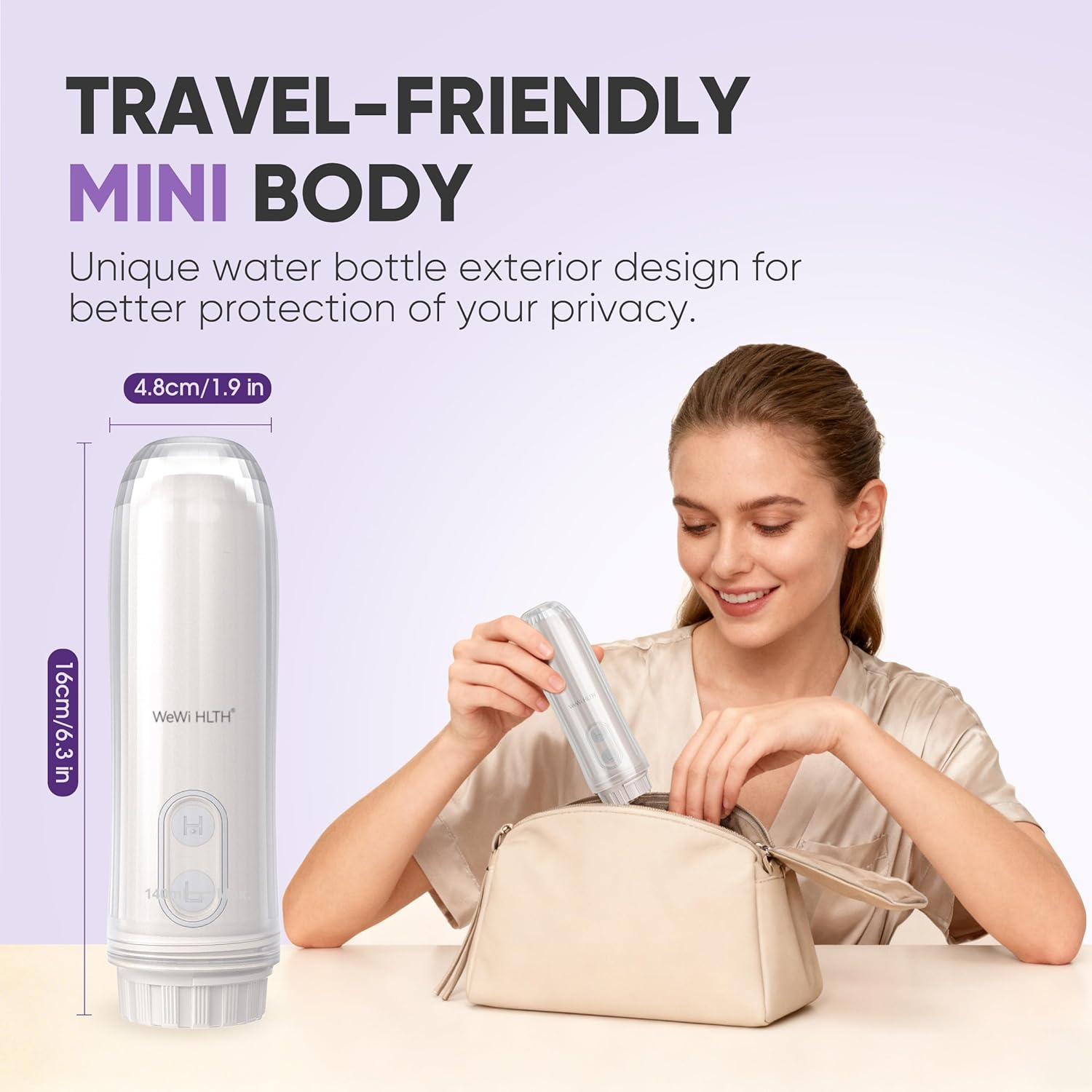 Portable Bidet - Mini Foldable Handheld Personal Travel Bidet with 2 Pressure Options Electric Sprayer Toilet for Personal Hygiene Cleaning/Soothing Postpartum Care/Perineal & Hemmoroid Treatment - Green image number 4