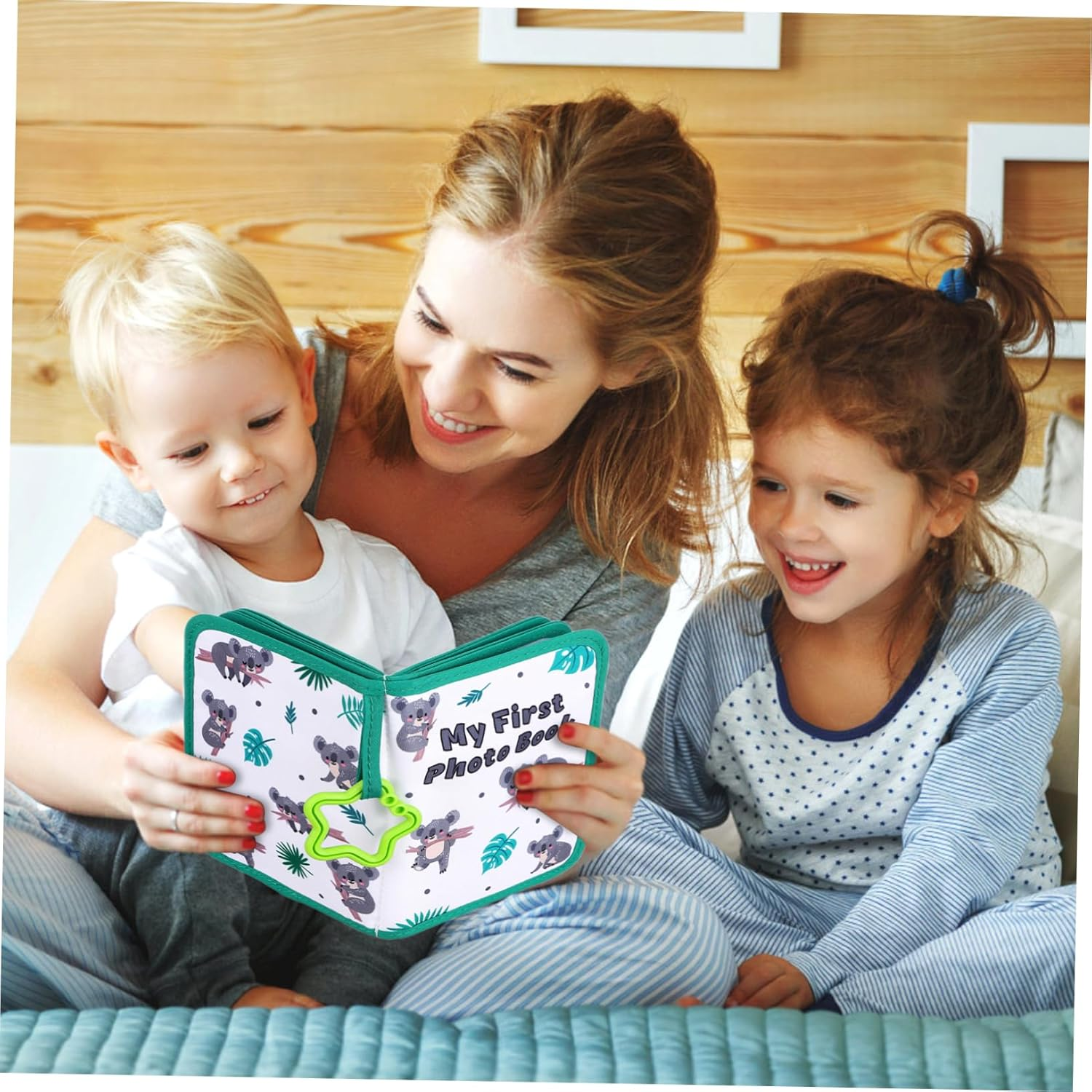 Cloth Photo Album Decorative Growth Record Book Soft Cloth Photo Book for Newborn Memories Scrapbook For image number 2