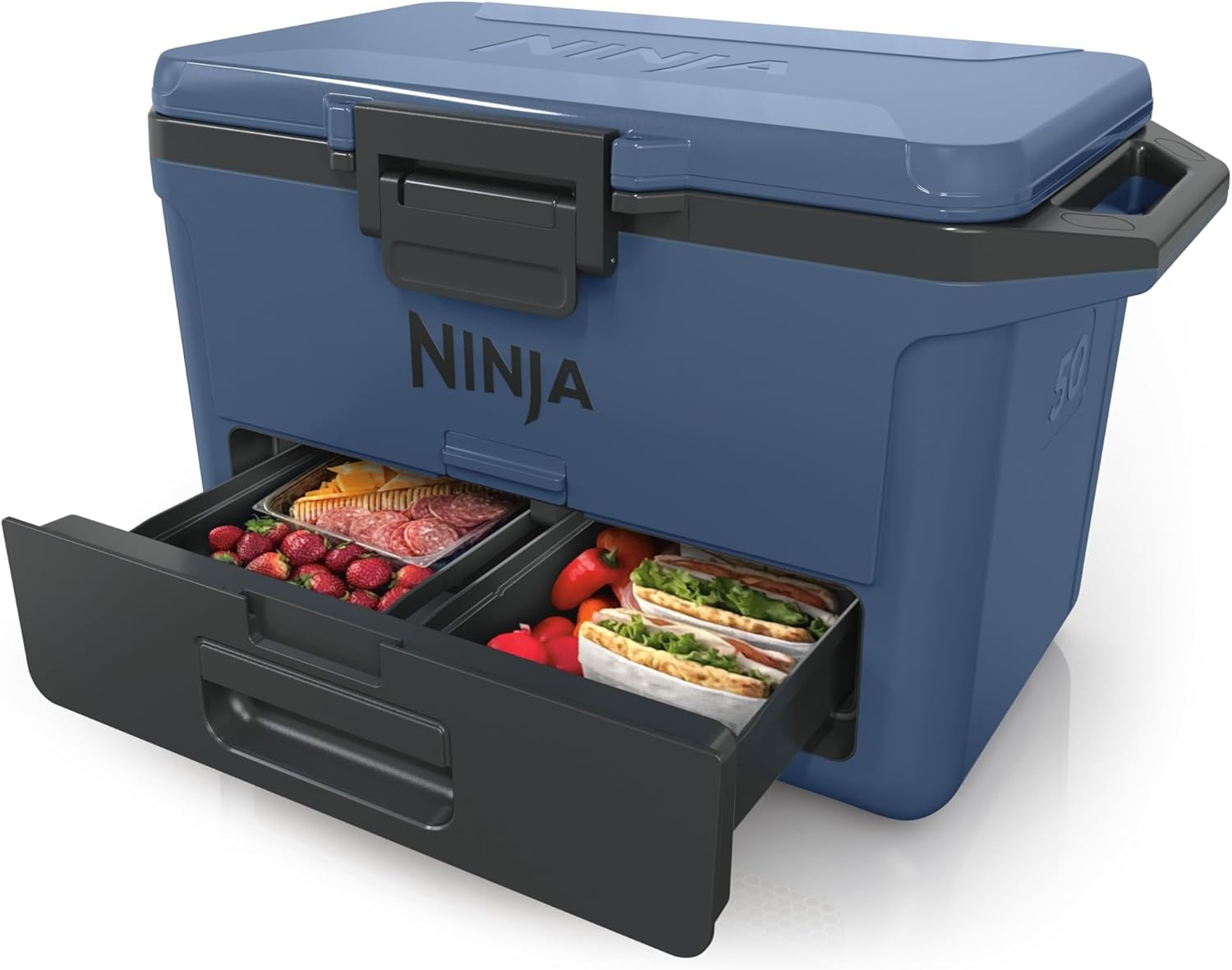 Ninja Frostvault Hard Cooler with Dry Zone, Lakeshore Blue, 47 Litre Capacity image number 5
