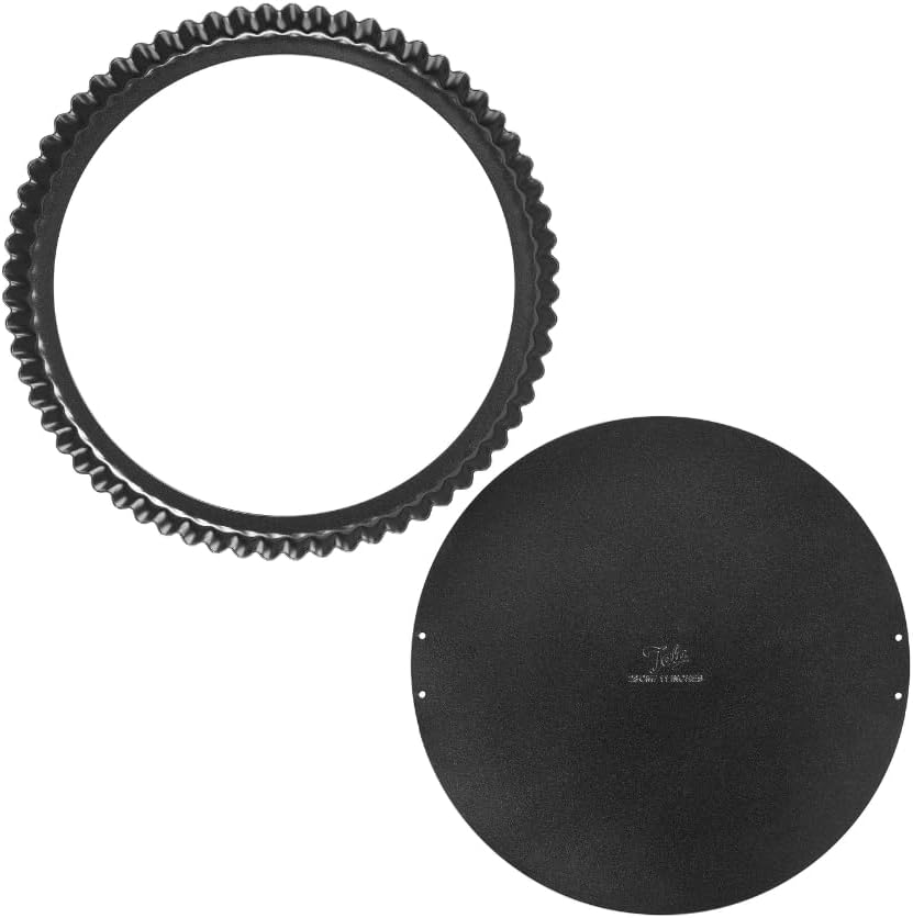 Tala Performance 28 Cm Dia Fluted Tart Tin, Professional Gauge Carbon Steel with Eclipse Non-Stick Coating, Loose Base, Perfect for Savoury or Sweet Tarts, Flans, Quiches, or Desserts image number 1