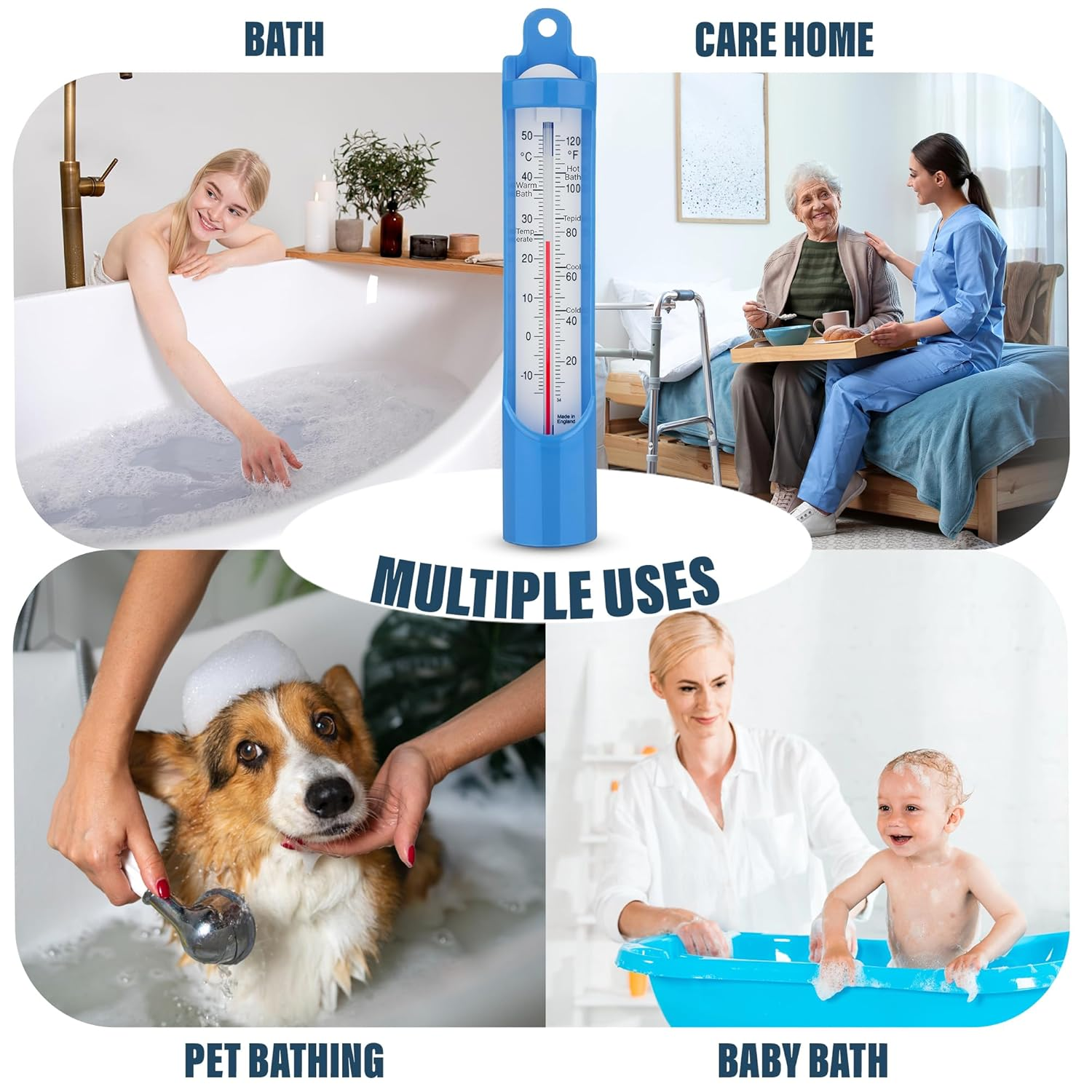 Bath Thermometer 230 Mm - Scoop Sampling Water Temperature Thermometer for Baby, Elderly, Kids - Easy to Use Water Thermometer to Monitor Bathing Temperature image number 5