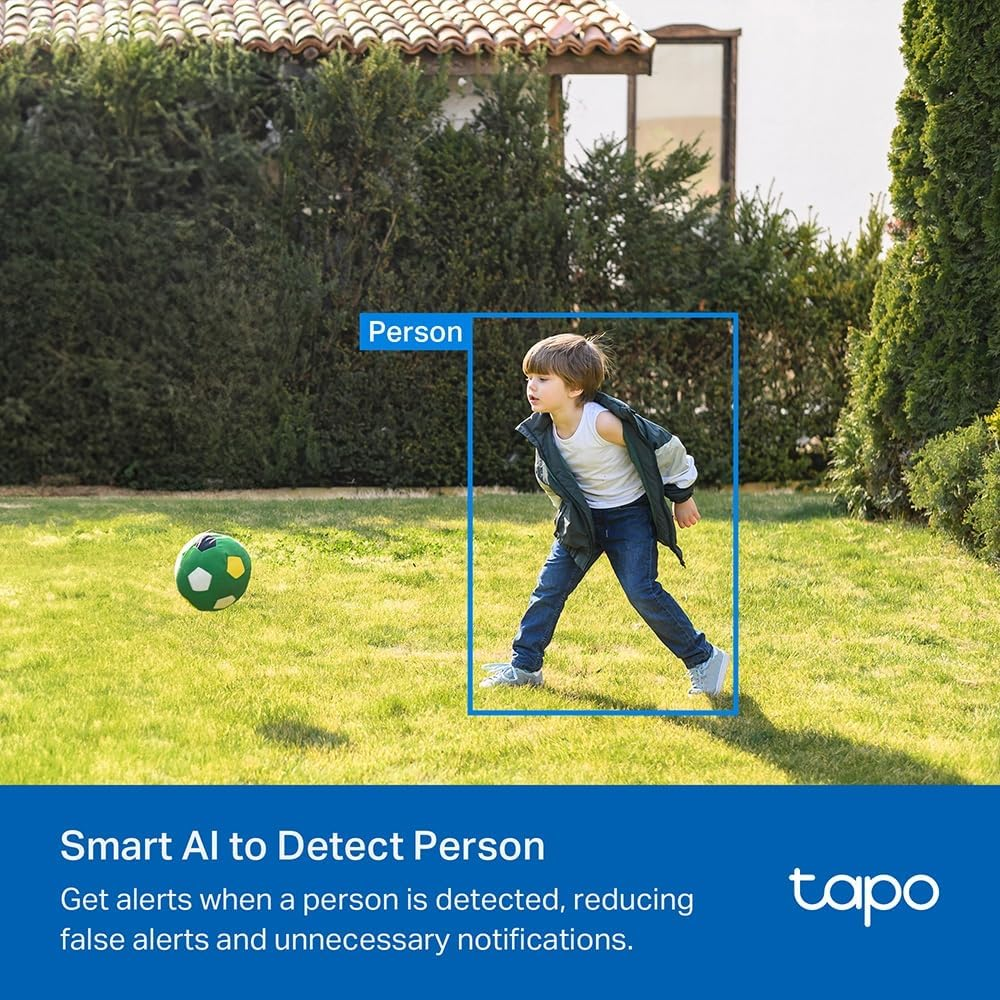 Tapo Tp-Link Smart Home Battery-Powered Indoor/Outdoor Security Camera, Wireless, 2K 3MP, IP65, Colour Night Vision, Person Detection, Notification, No Hub Required, Microsd Card Slot (Tapo C410) image number 3