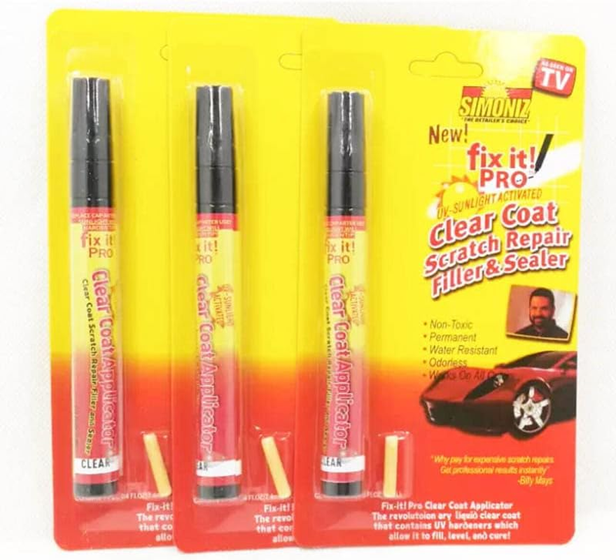 AIMALL 2X Fix It Pro Scratch Car Coat Paint Repair Pen Aluminum Painting Clear Remover for Cars, Rvs, and Bikes &ndash; UV Activated, Non-Toxic, Water Resistant, Quick Scratch Repair image number 2