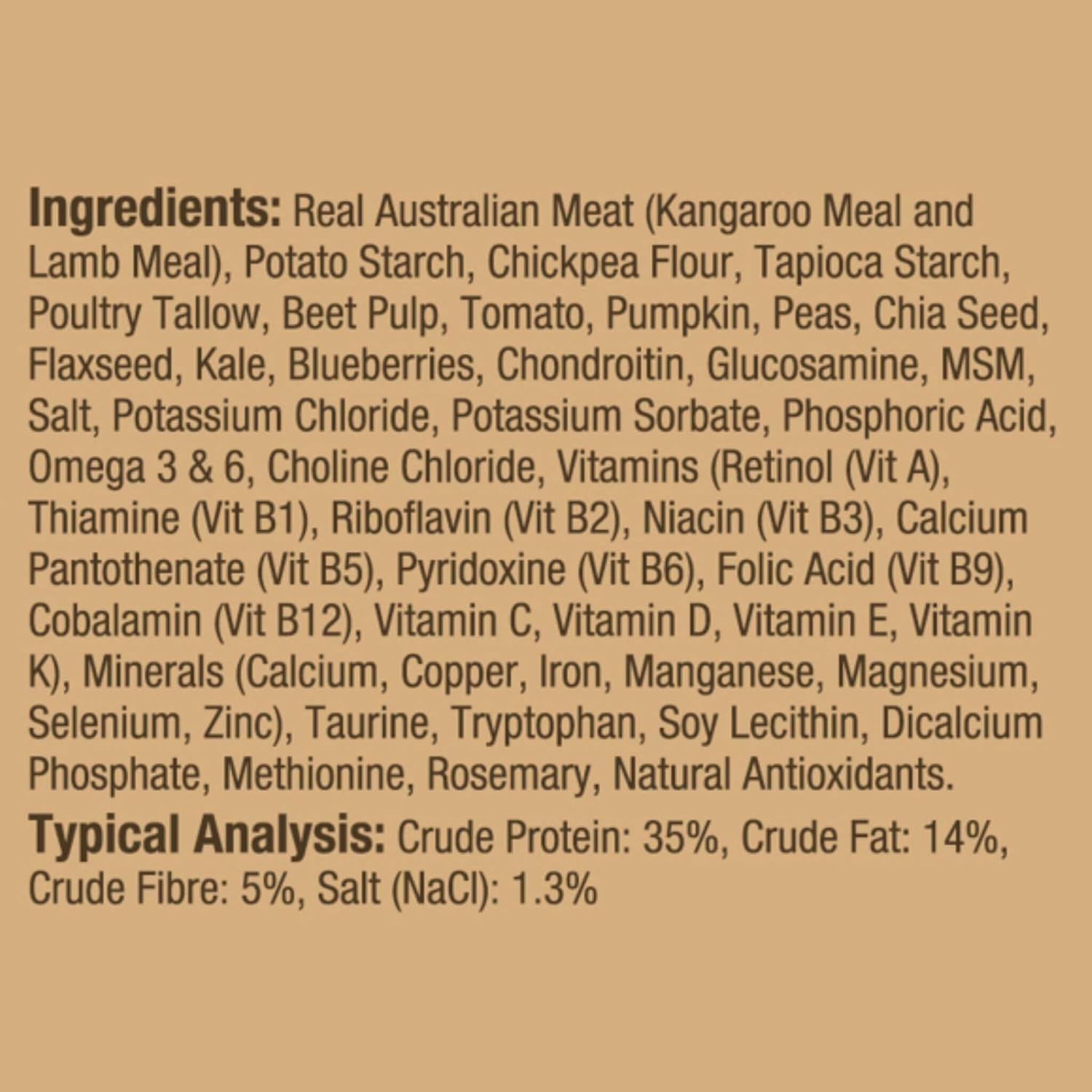 Vetalogica Australian Naturals Soft-Moist Grain Free Australian Made All Ages Kangaroo Cat Treat 100 G image number 2