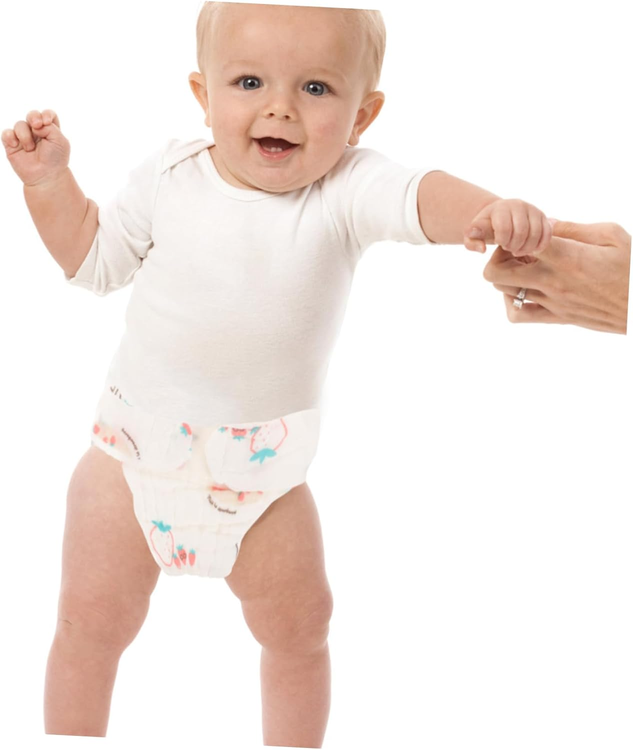 VICASKY Washable Cotton Gauze Diaper Pants for Newborn Infant Girl 2 Pack Reusable Nappies Absorbent and Comfortable Random Style image number 5