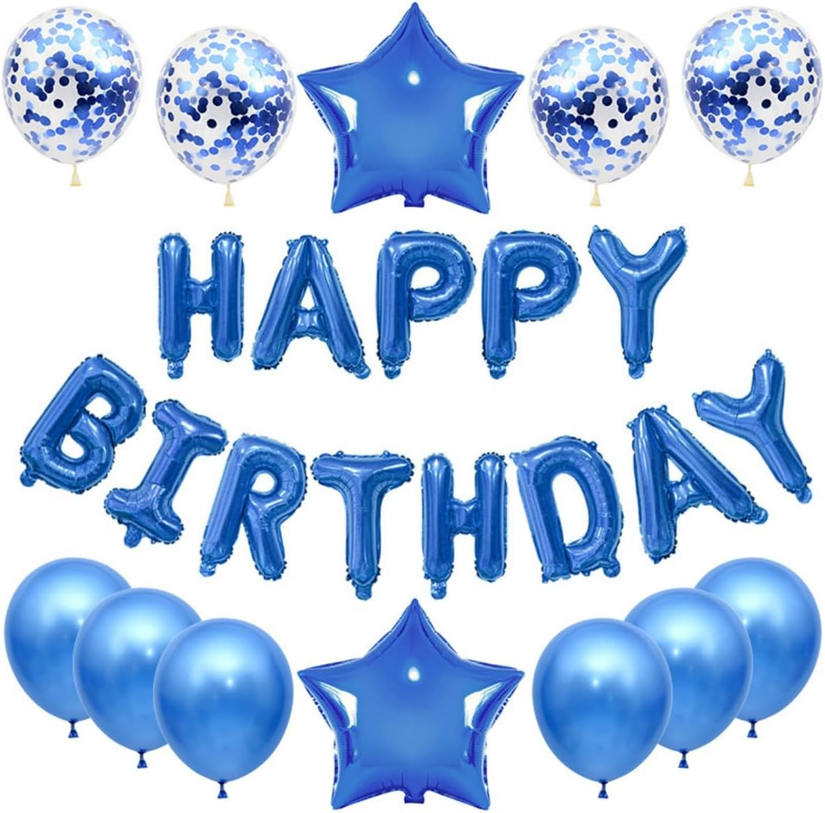 Costume Bay Balloon Garland Kit - Green Metallic Gold White Latex Balloons Party Supplies for Baby Shower Happy Birthday Party Decorations Wedding Anniversary (Happy Birthday - Black, ONE) - 76Pcs - Anna image number 3