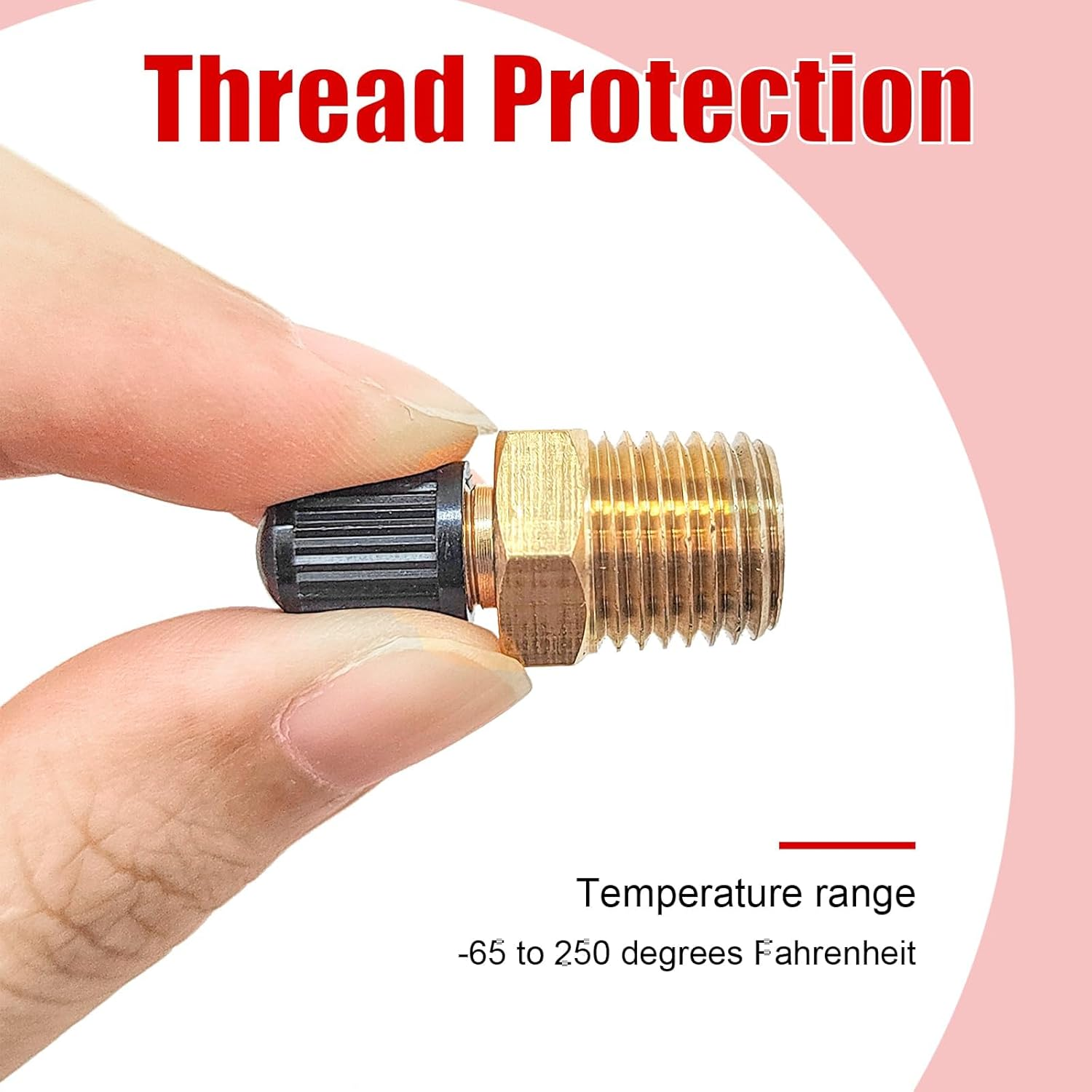 4 Pieces Tank Valve, Standard Valve Core with 1/4'' NPT Male Threads, Anti-Corrosion Brass Fill Valve with Sealing Cap, Air Compressor Air Tank Fill Valves Tool Fittings image number 3