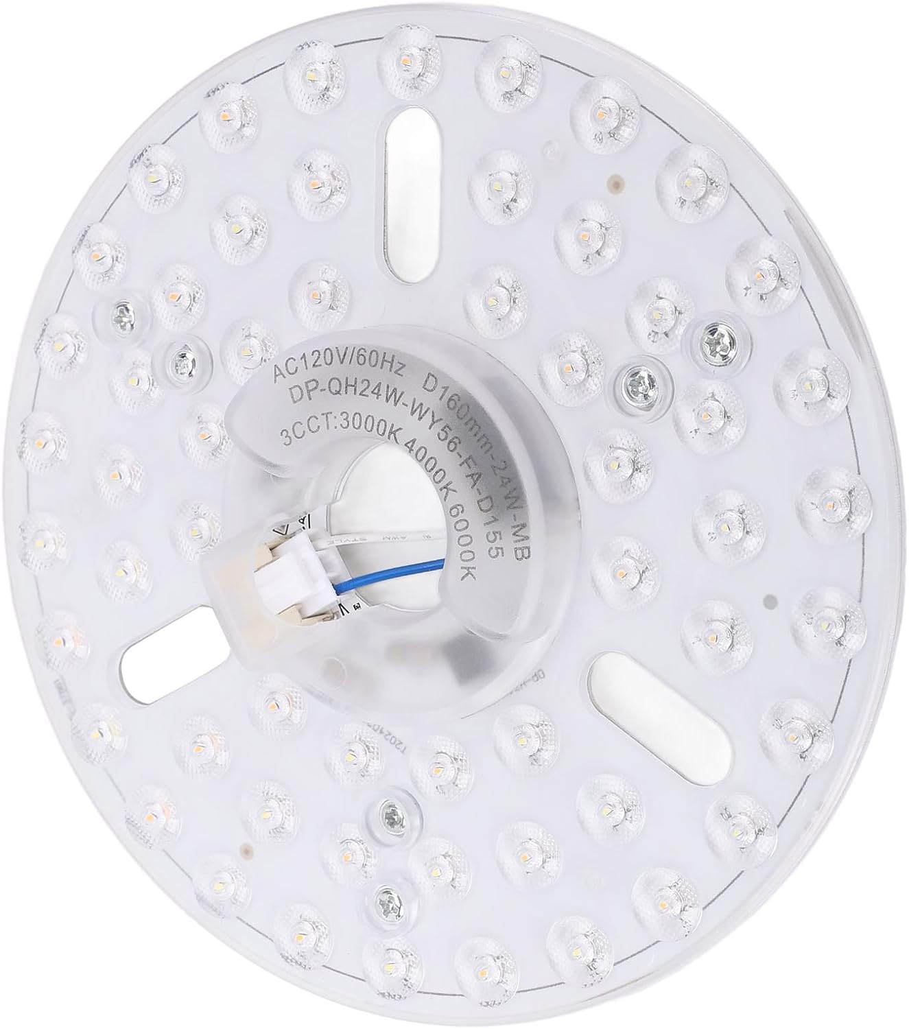 6.3 Inch LED Ceiling Fan Light Retrofit Kit, 24W 3CCT 3000K 4000K 6000K Dimmable round Ceiling Light, Replacement Ceiling Fans with Lights for Bedroom Living Room Dining Room (230) image number 1