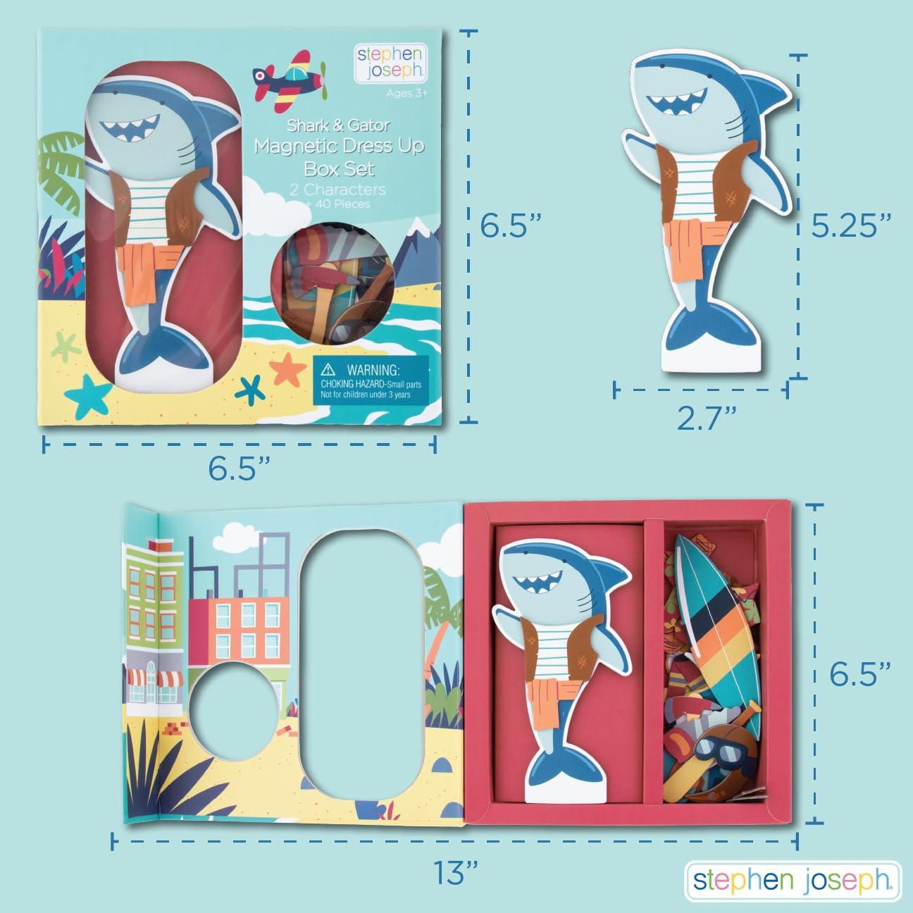 Stephen Joseph, Magnetic Dress up Doll Bunny and Mouse image number 2