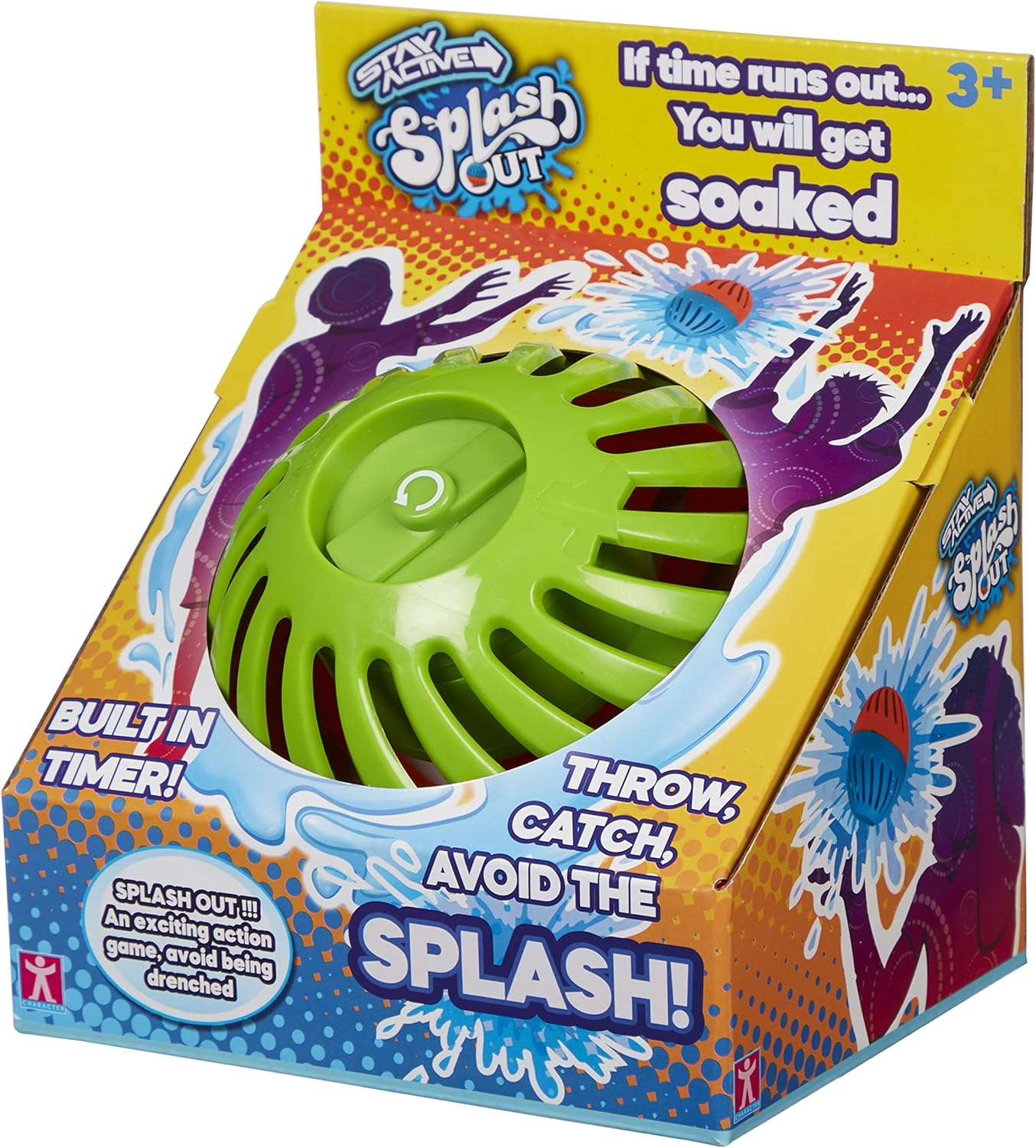 Stay Active SPLASH OUT Throwing & Catching Water Bust with Timer Balloon Indoor Outdoor Activity Fun Family Toy Game Boys Girls Game