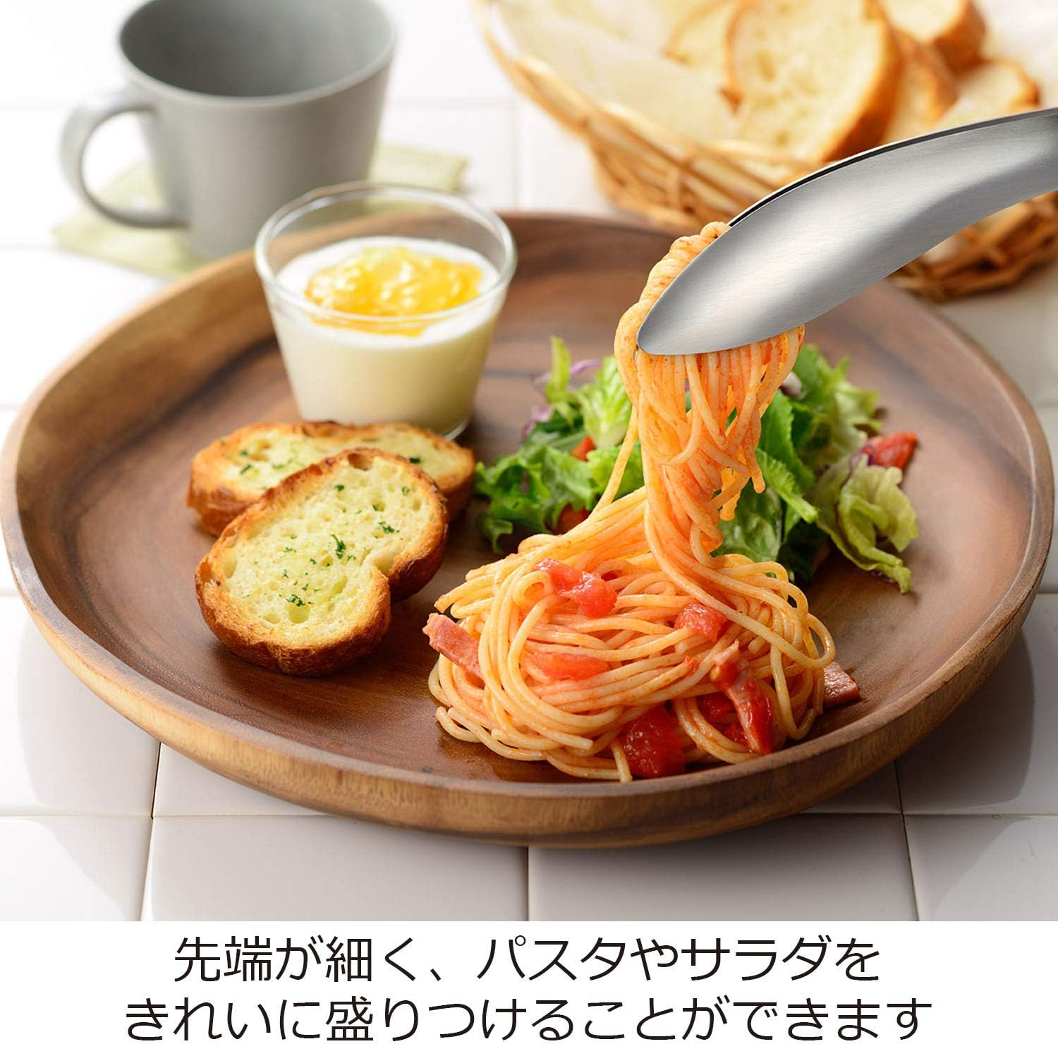 Oaks Reye LS1535 Morifuku Tongs, Light Force for Firm Grip, Stainless Steel, Made in Japan image number 3