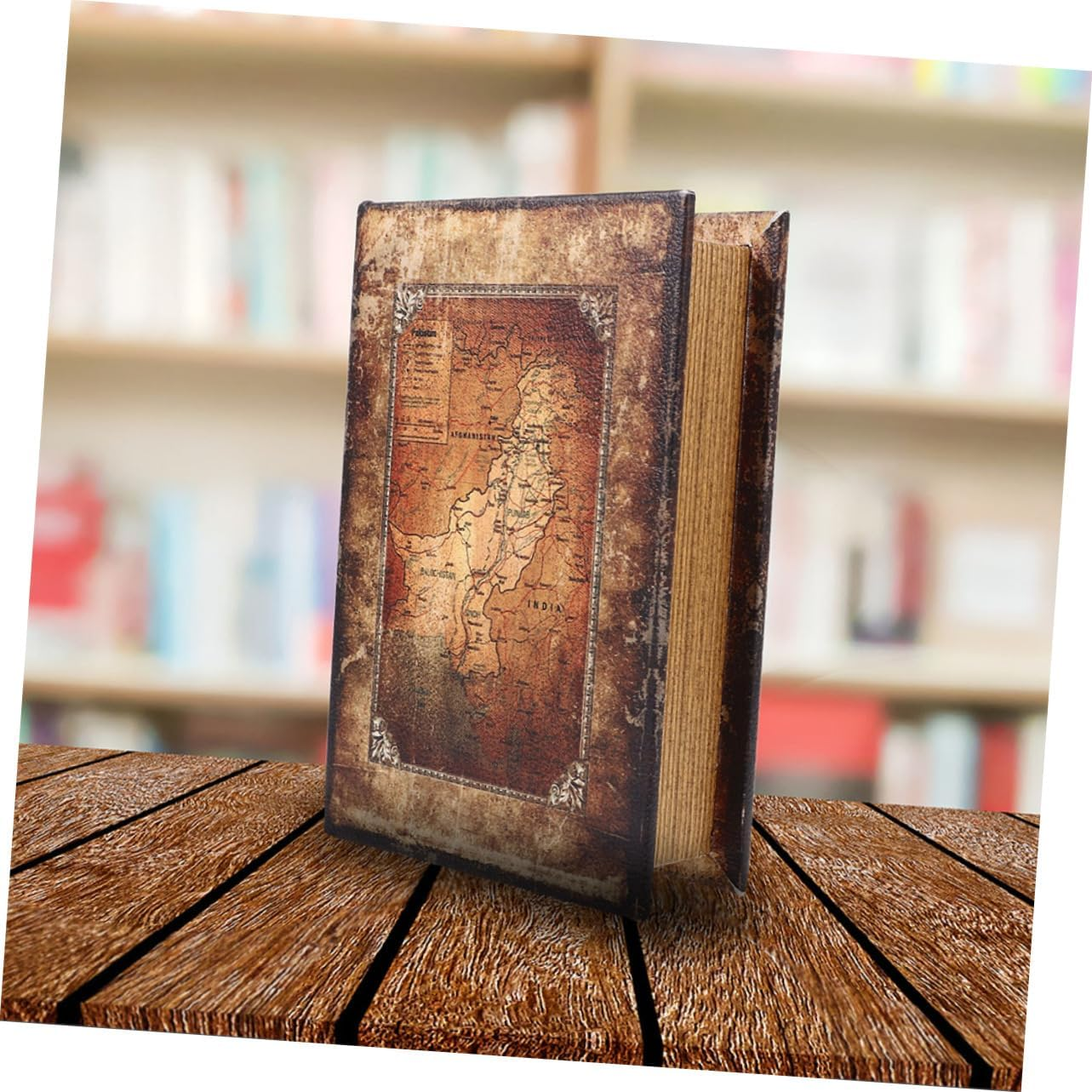 CLISPEED Vintage Book Shape Jewelry Storage Box Key Organizer Book Boxes for Home Decor Key Container image number 3