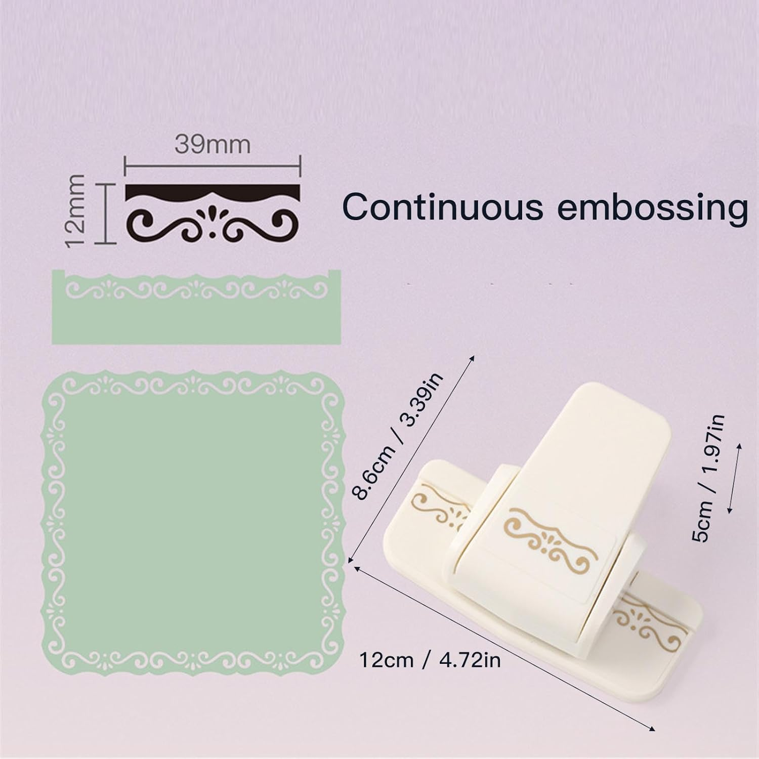 Craft Paper Border Punch, Portable Metal Craft Punches Success Tool, Versatile Cute Embossing Paper Punch for Decorative Scrapbook Present Packaging DIY