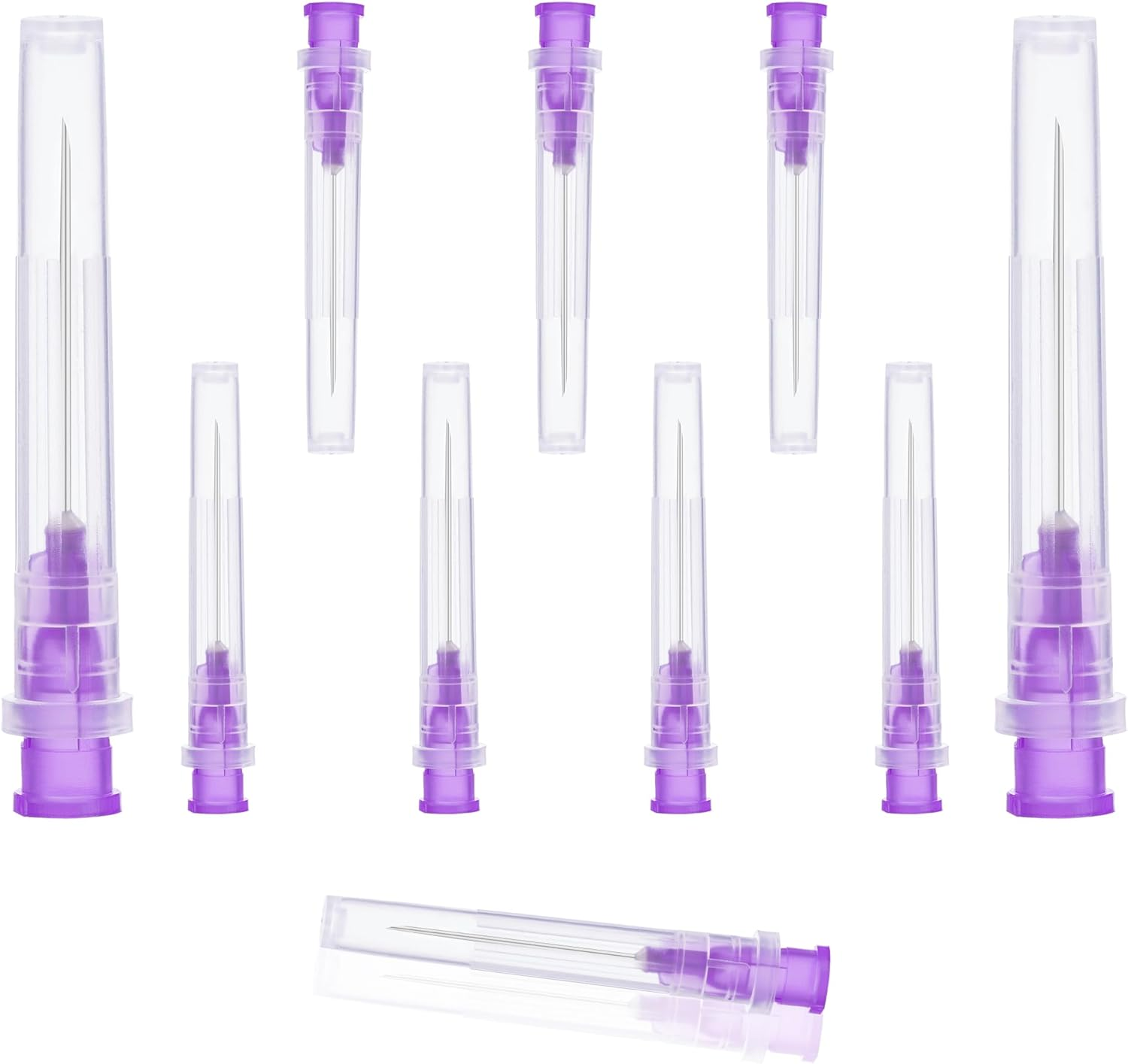100Pcs Dispensing Syringe Needle Individually Wrapped Sterile Disposable Luer Lock Needle Tips for Science, Lab Experiments, and Craft Use (27G-13Mm)