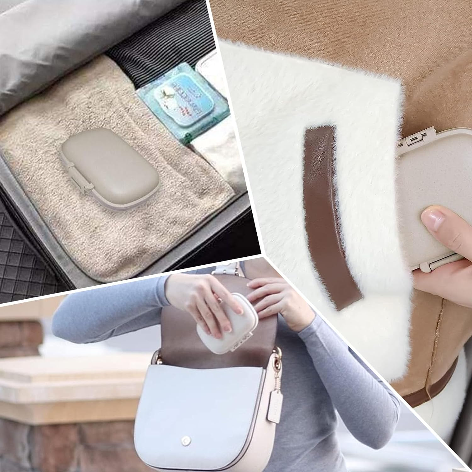 3 Pack Travel Pill Organizer, Daily Pill Organizer Travel, 8 Compartments Portable Pill Case, Compact Medicine Containers(Blue, White，Pink) image number 3