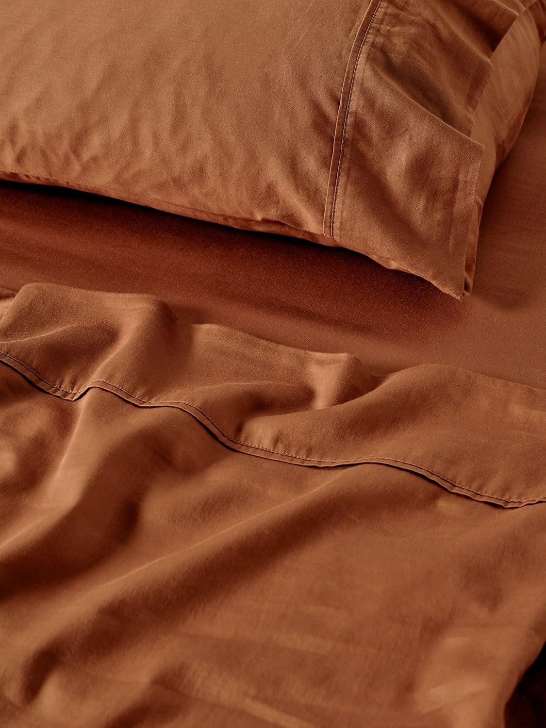 Linen House Surf Wash Sheet Set, Rust, King Single Bed image number 1