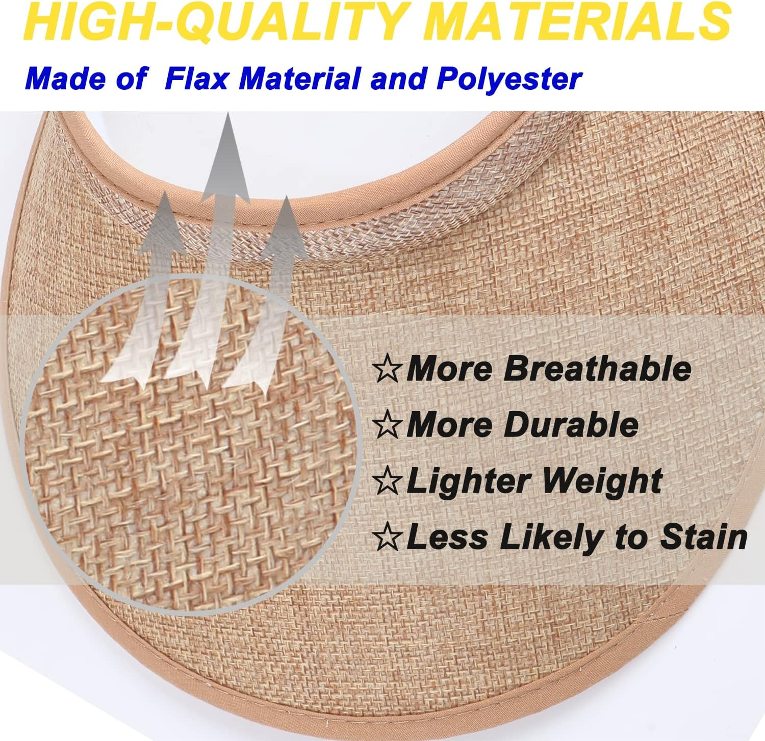 MULIMU 4-Pack Women Wide Brim Sun Visor UV Protection UPF50+ Hat Golf Visor with Clip