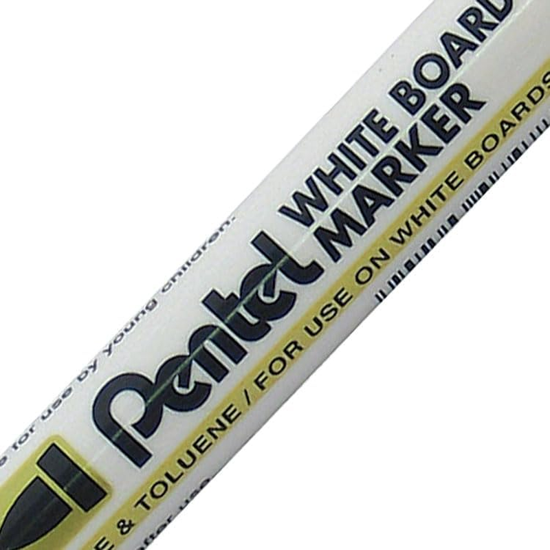 Pentel Whiteboard Marker Bullet Point Black Ink, Box of 12 Markers (MW85-A) image number 5