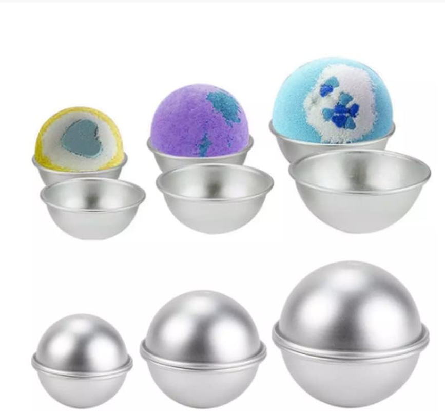 9 Sets 18 Pieces Bath Bombs Make Yourself - Bath Bomb Moulds Kit, Aluminium Bath Bomb Mould Soap Mould Moulds, DIY Casting Moulds for Homemade Bath Bombs