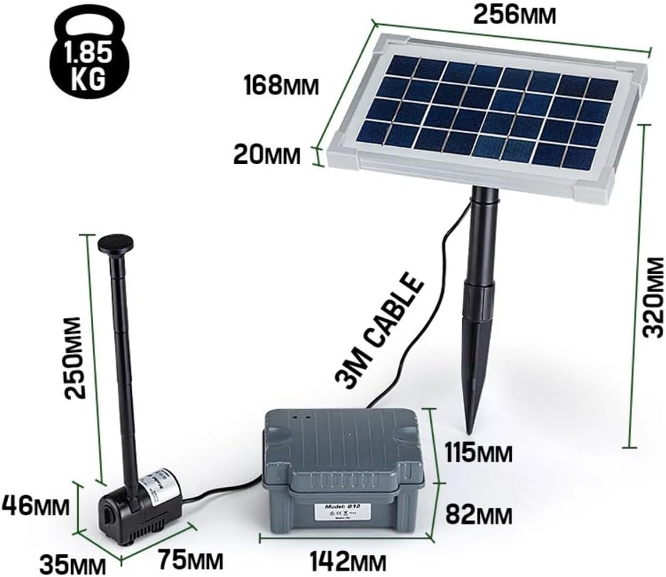 Protege SFP Series 25W Solar Powered Water Fountain Pump Kit with Battery image number 3