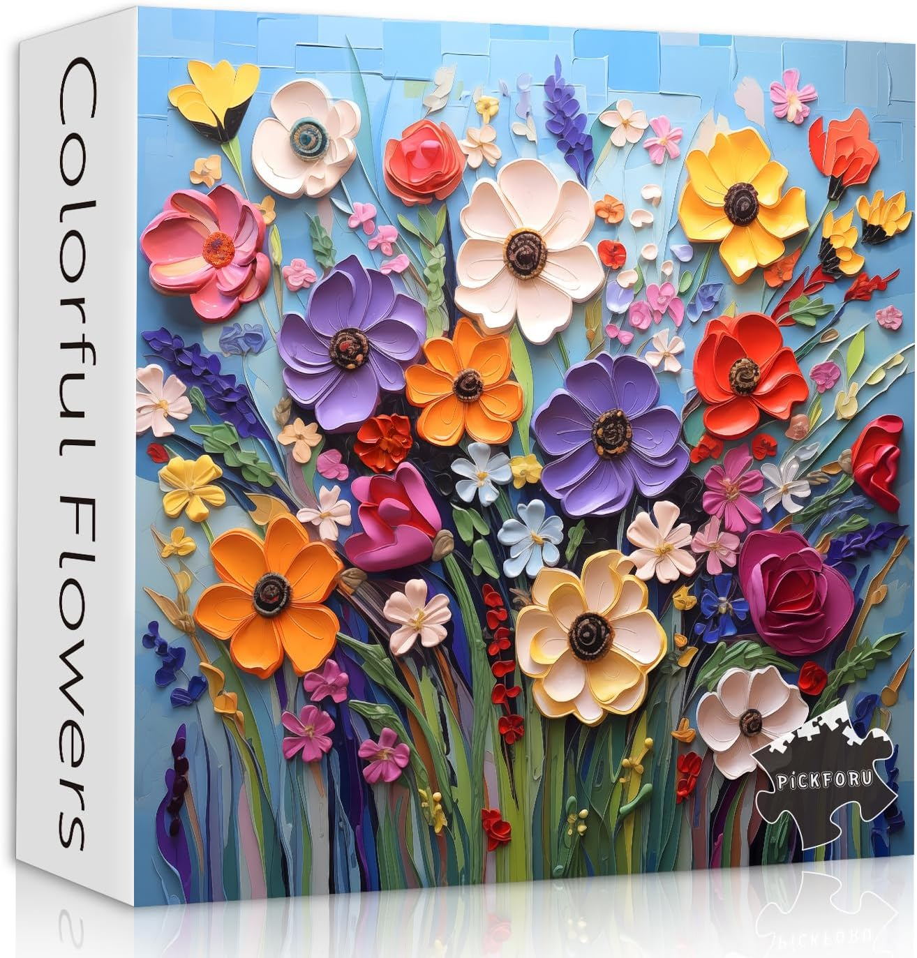 Colorful Flowers Puzzles for Adults 1000 Pieces image number 2