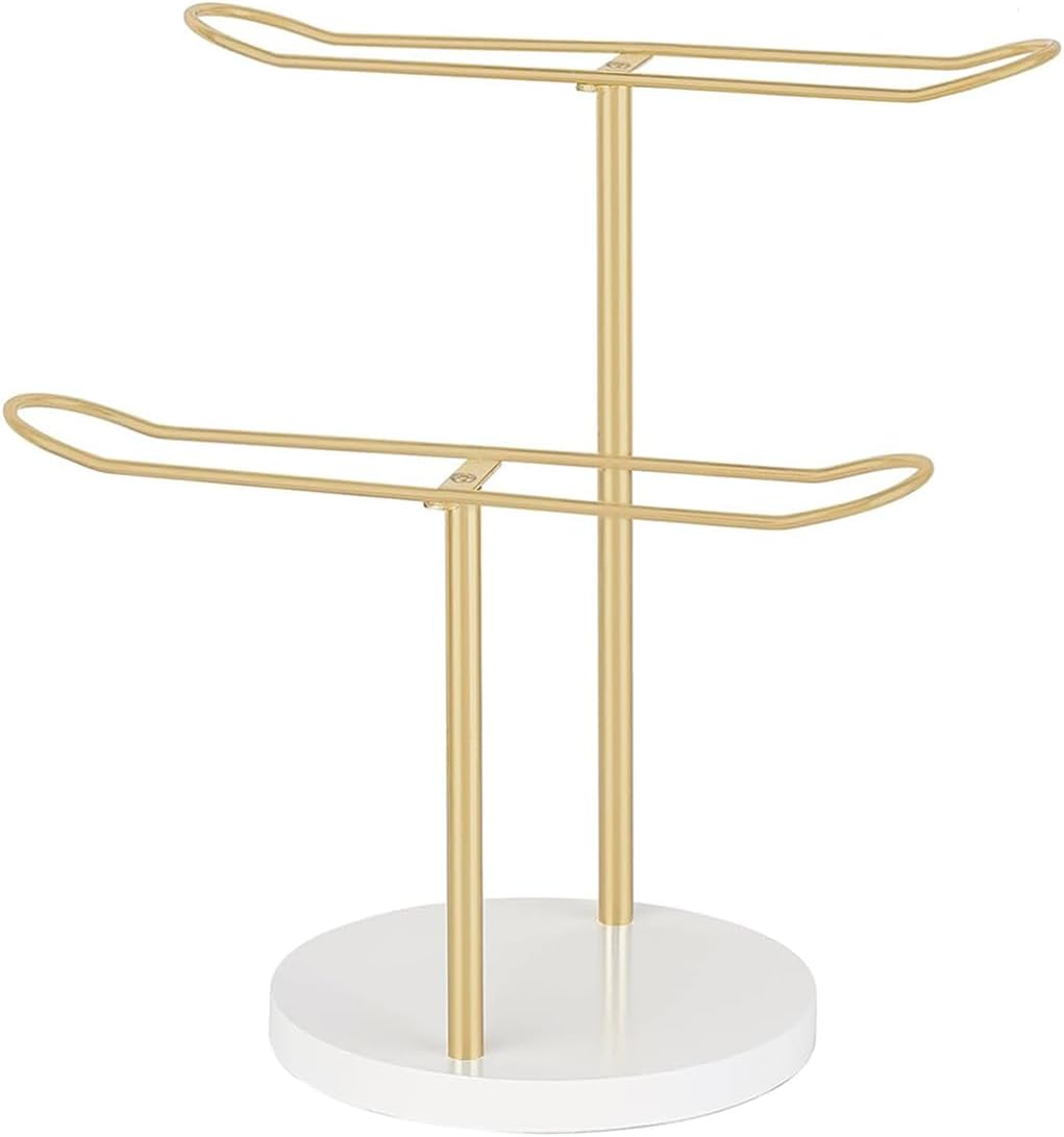 Metal 2-Tier Headband Holder Storage Hair Accessories Organizer Storage Display Hairband Hair Ties Ropes Bracelets Bangles for Women and Girls. image number 2