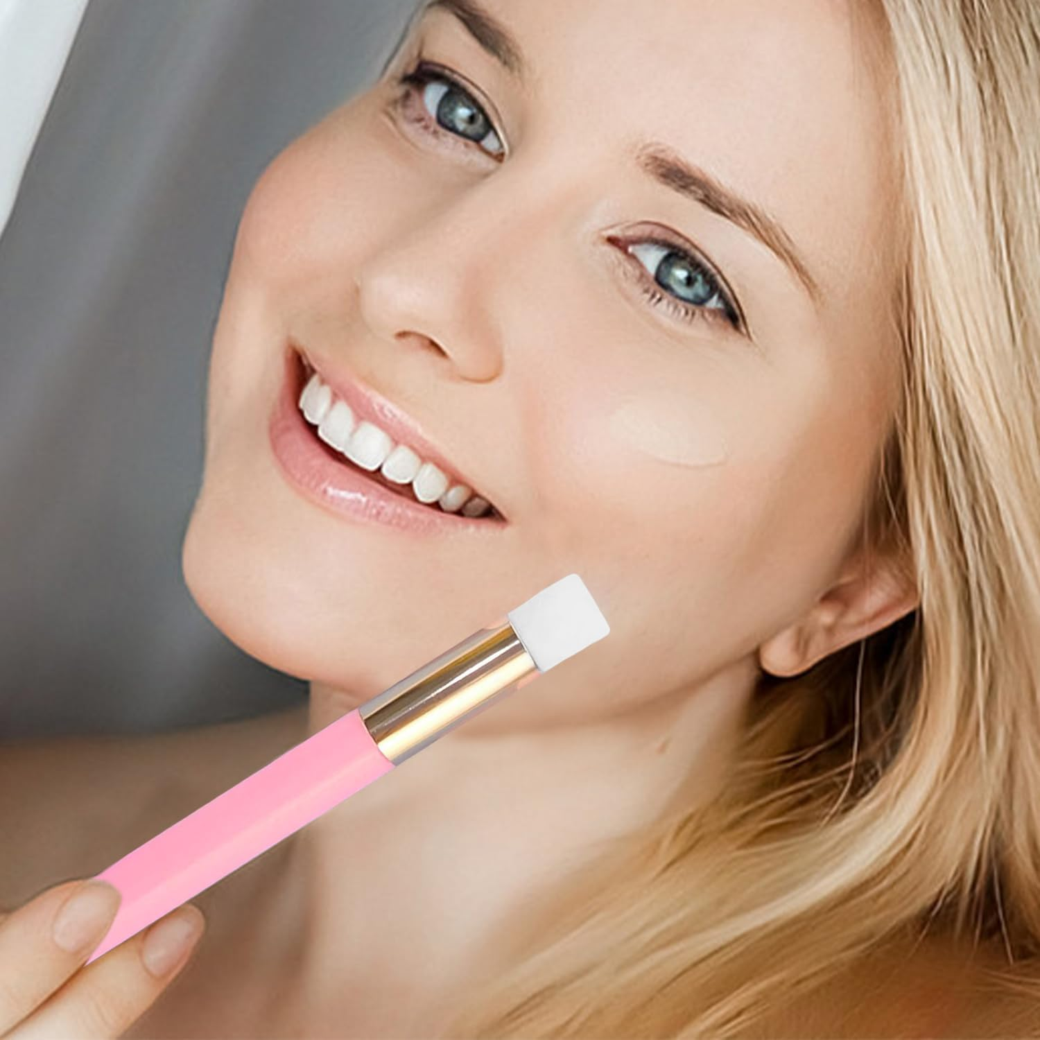 Pack of 10 Pink Multifunctional Brushes, 1 X Pink Cosmetic Bag, Storage Bag for Outdoor Travel, Hotel Toiletry Bag, Transparent Mesh Bag, Face Washing Tool image number 5