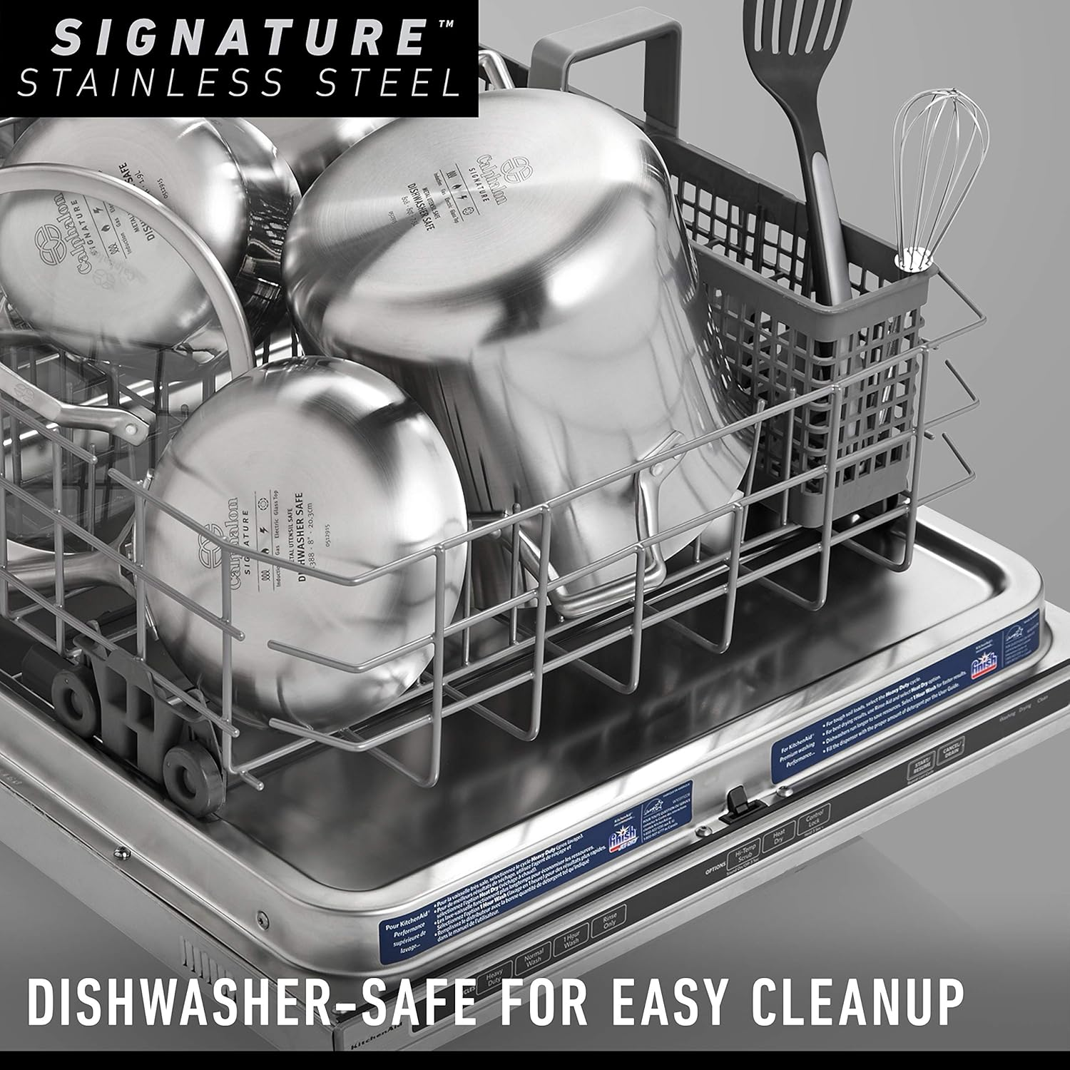 Calphalon Signature Stainless Steel Cookware Set, 10-Piece, Silver (1950766) image number 5