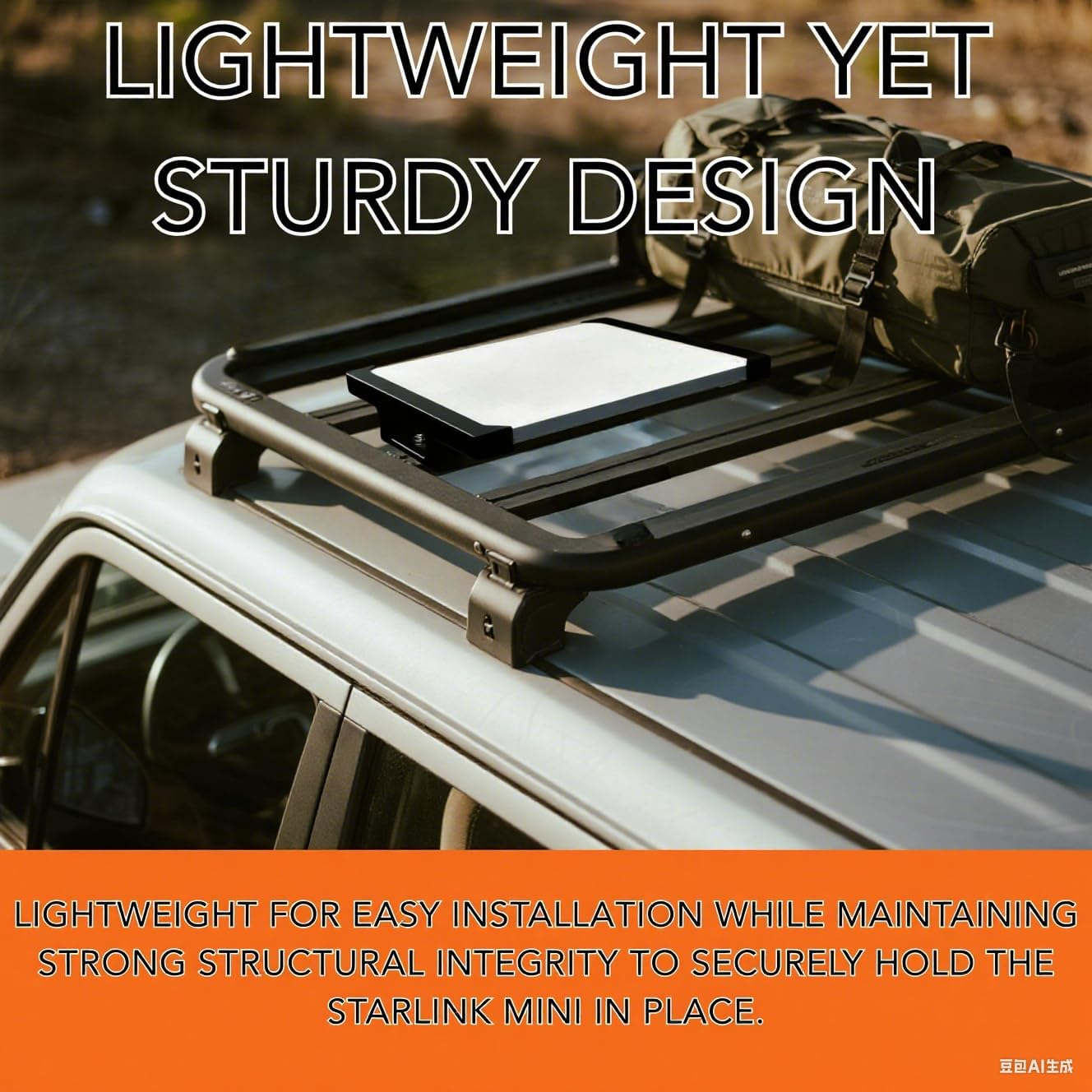 Roof Mount Bracket for Starlink Mini Off-Road Vehicles - Durable, Easy Installation, Uv-Resistant (Brack Bracket) image number 5