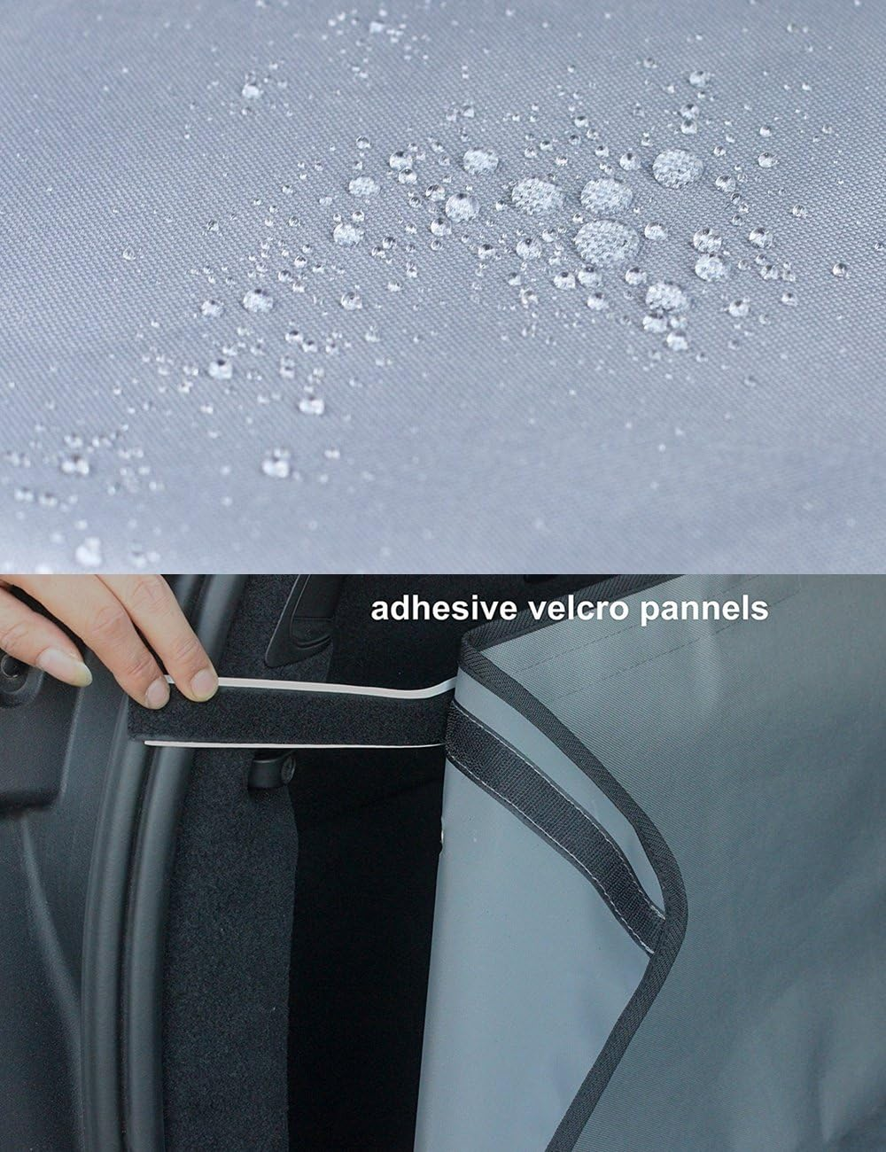 Dog Vehicle Cargo Liner Cover Pet Seat Cover Bed Floor Mat Nonslip Waterproof Universal for Car SUV Truck Vans Gray image number 5