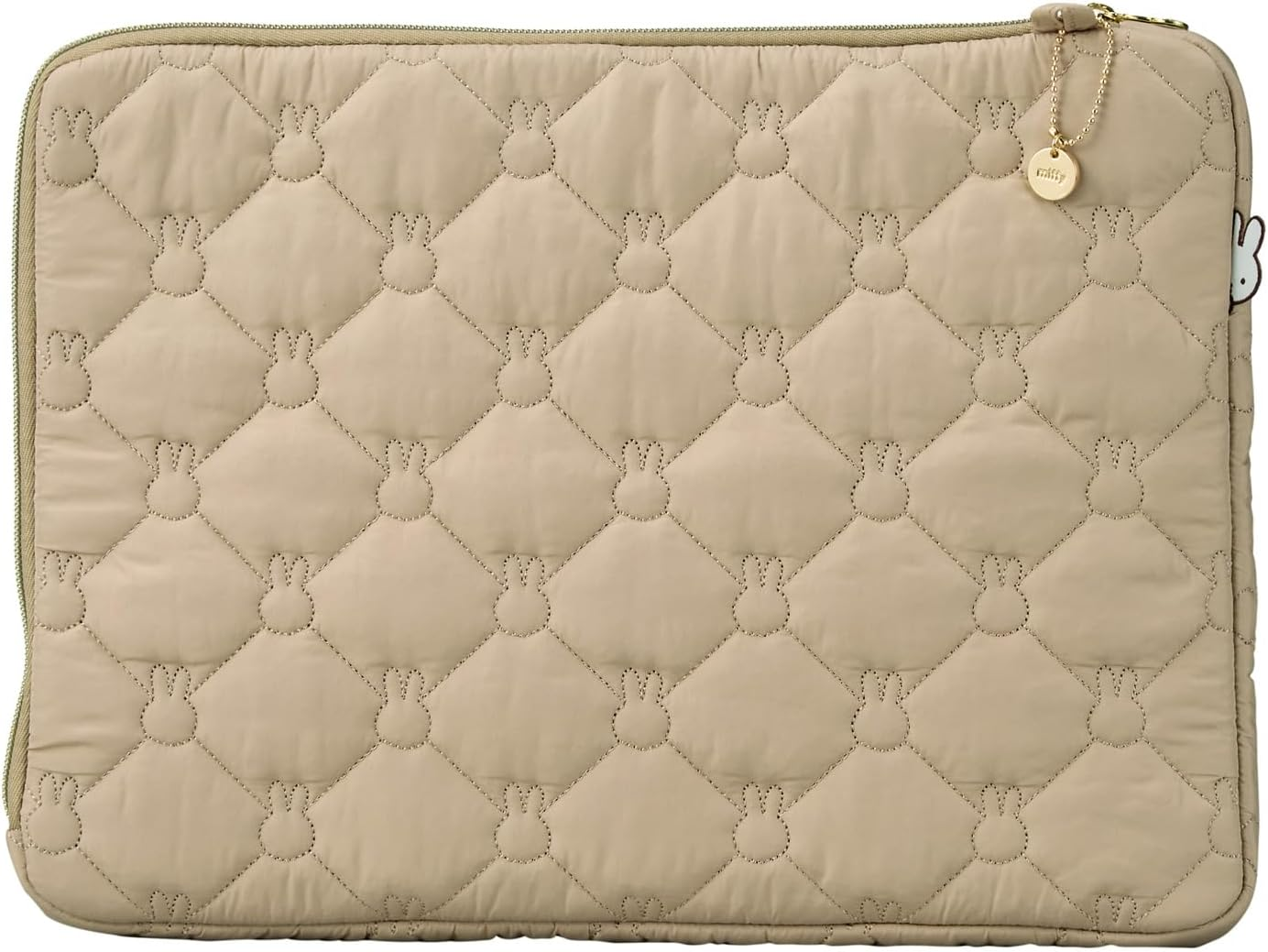 Hapitas Quilted Flat Pouch, Miffy, Stylish, Lightweight, Quilted Flat Pouch, Period, Sold - Gray image number 4