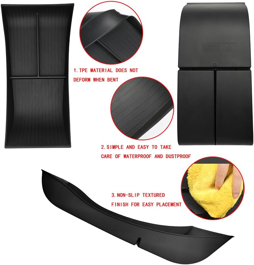 Is for BYD Seal 2024-2025 Upper Center Console Storage Box, Lower Center Console Storage Box, and Wireless Silicone Pad (3 in Total) Seal Accessories (AU RHD) image number 3