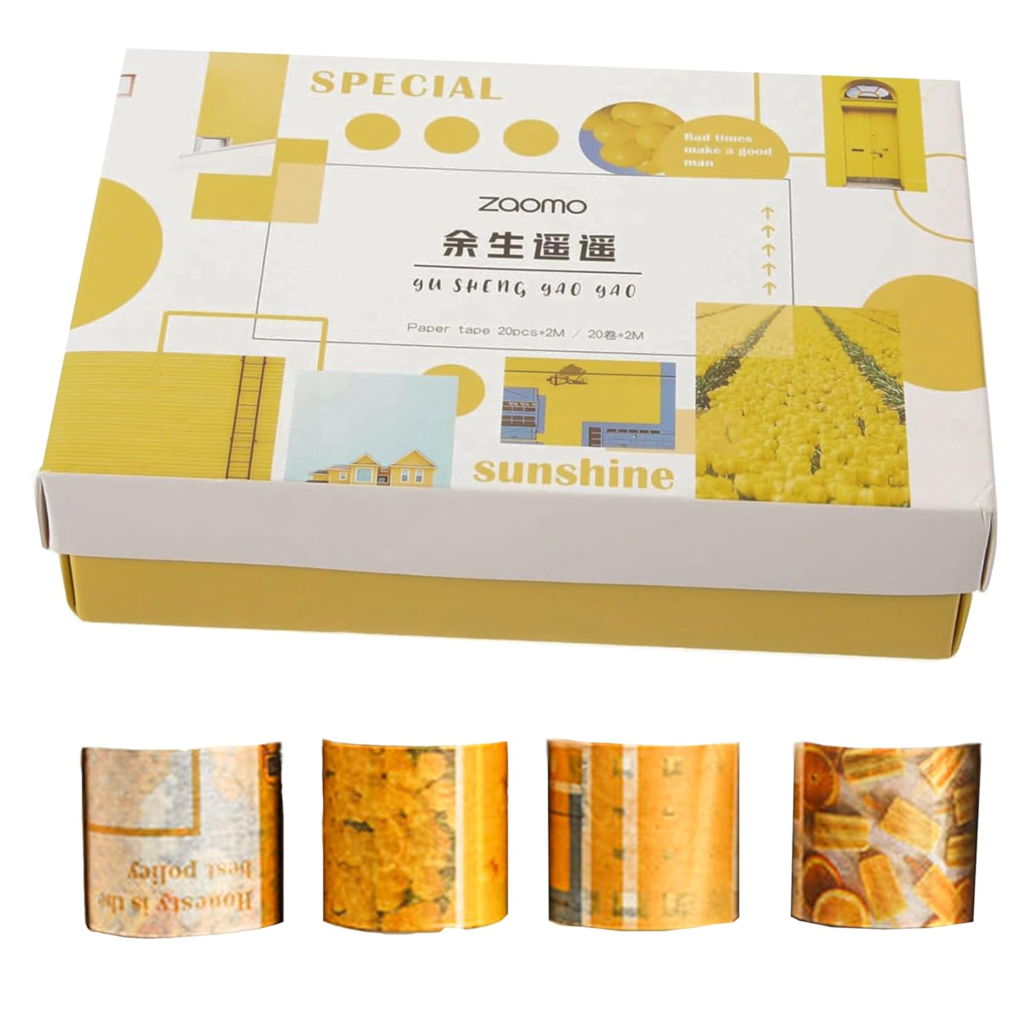 Decorative Washi Tape Set, 20 Rolls, Vintage Style for Crafts, Journals, Scrapbooks image number 2