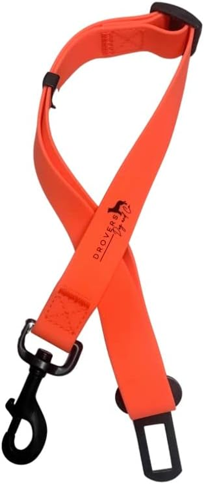 DROVERS Dog and Co Biothane Seat Belt Strap - Adjustable- Dogs- Puppies- Pet Seat Belt Tether - Universal Seat Belt (Pink)