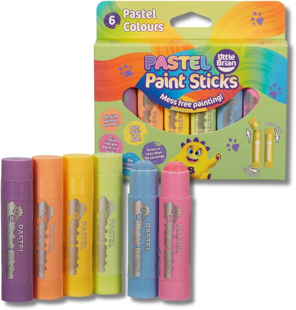 Little Brian Paint Sticks - Pastel 6Pk image number 5