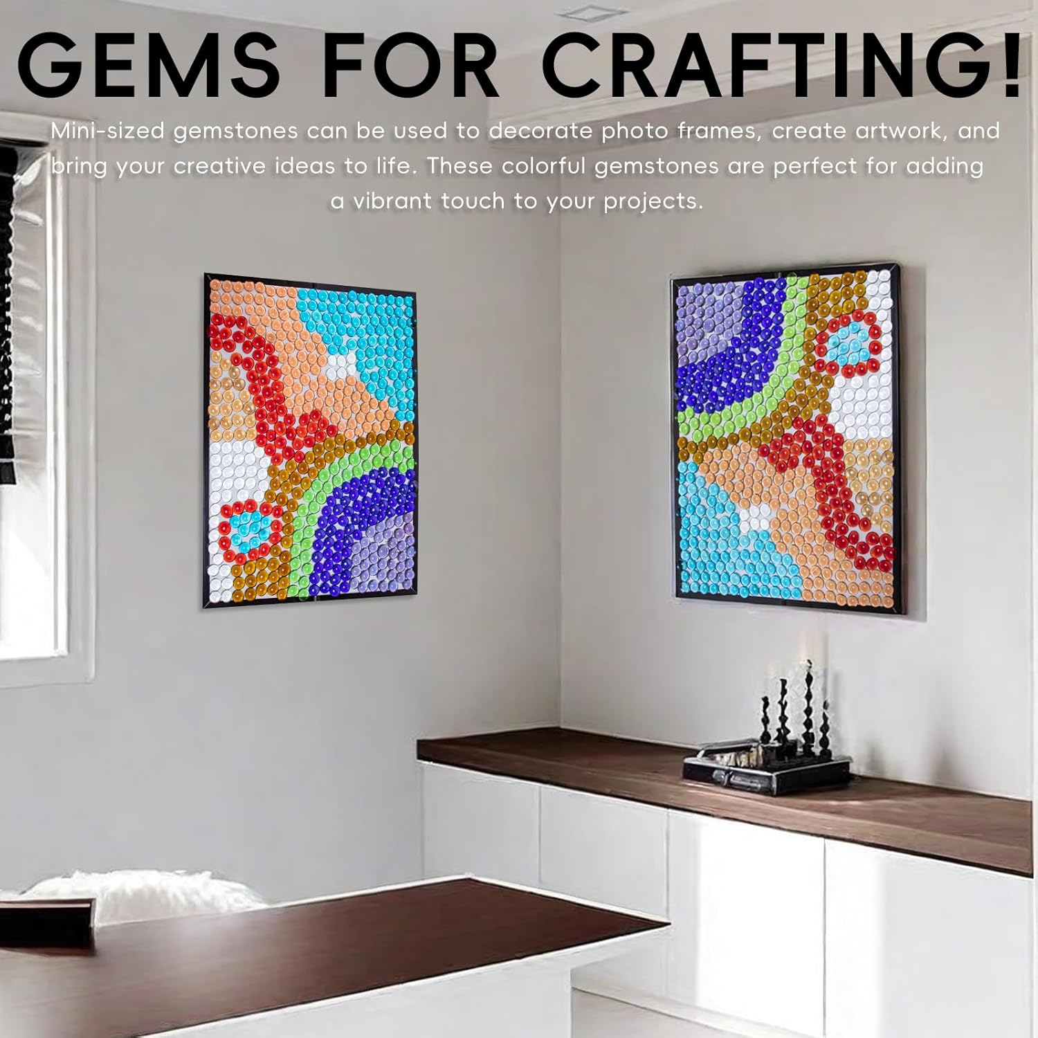 1 LB Mix Color Glass Beads, Mini Flat Glass Marbles for Vase Fillers, Floral Bottom Mancala Gems Pebbles Fish Tank Rocks for Table Scatter Aquarium,Home Decorative Art Craft Supplies(0.5"~0.7")~450G image number 3