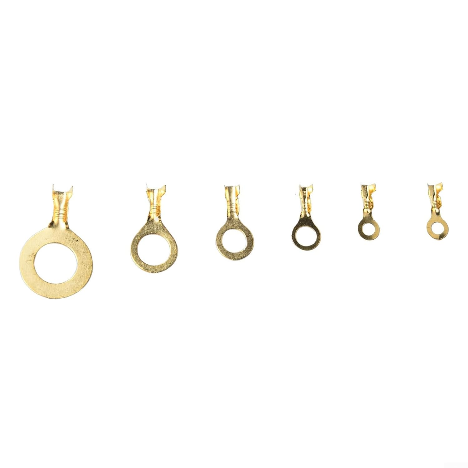 150PCS for for Ring Cable Lug Terminal Blocks for M310 Wire Connectors Non Insulated Crimp Terminals Brass for Ring Eye Wire Connectors for Electrical Wifor Ring image number 1