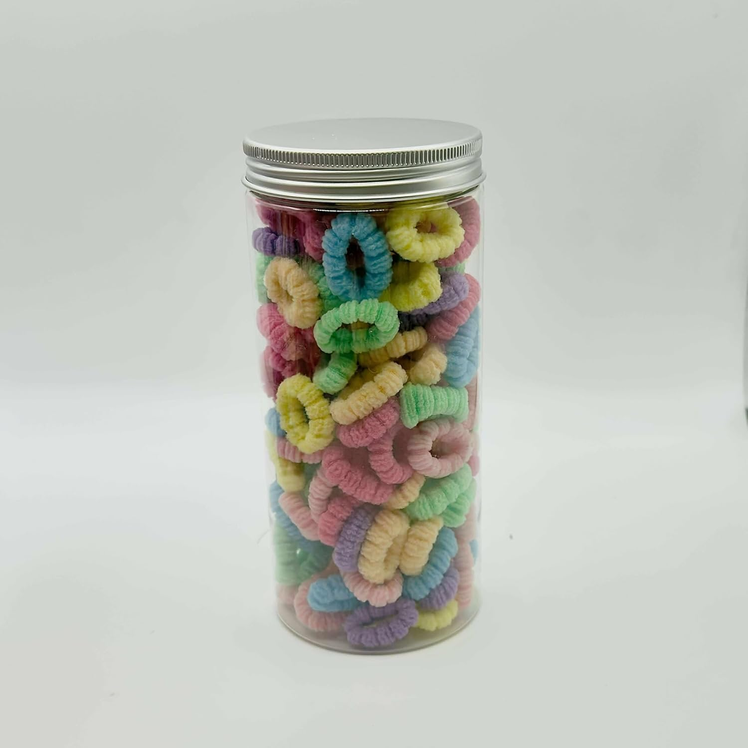 250Pcs High Elastic Hair Bands Hair Ties Ring, Soft and Gentle, Perfect for Babes & Kids,Come with Storage Jar (#12)