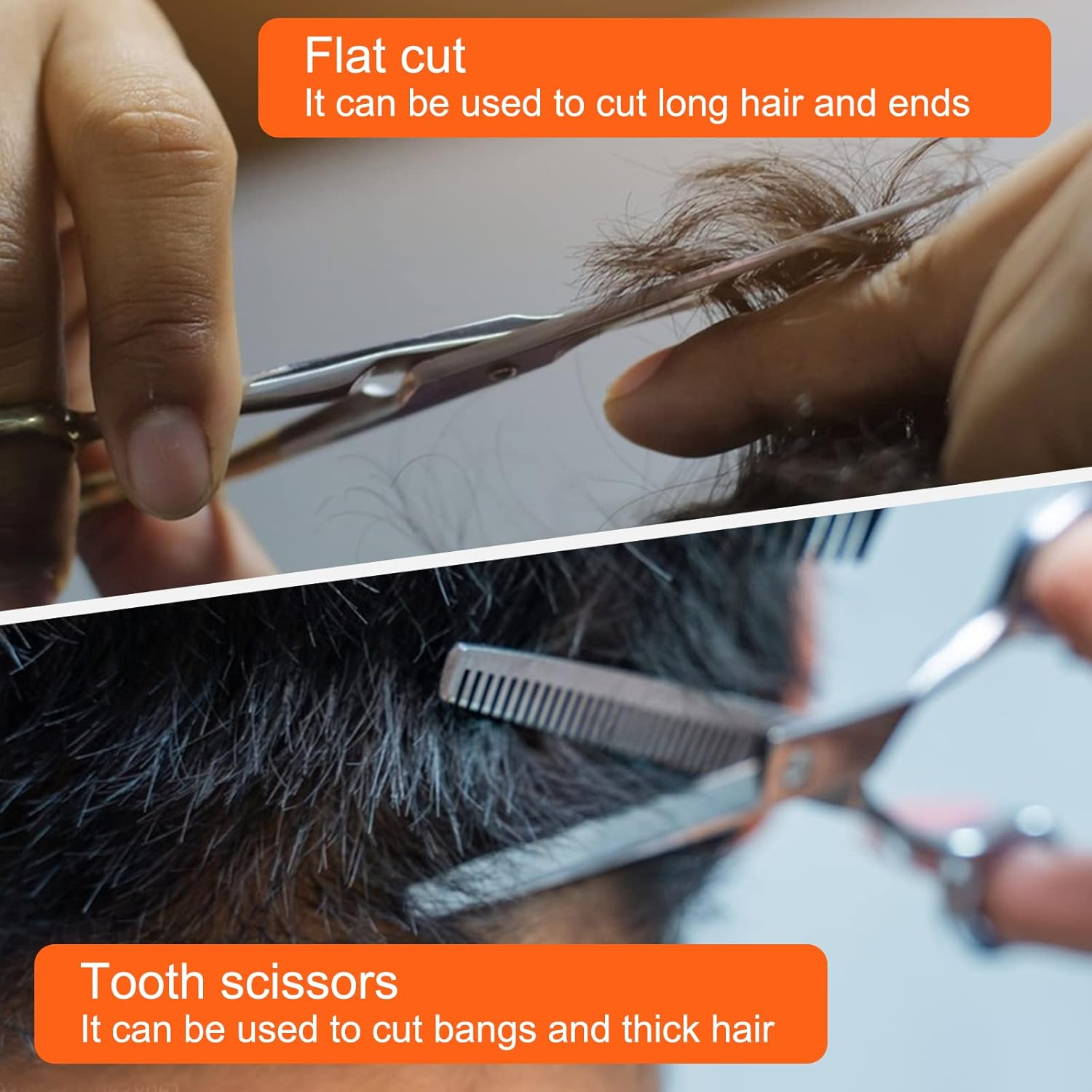 Uootach 2 Pieces Hairdressing Scissors, Ultra Sharp and Precise Cutting Styling Scissors, Thinning and Shaping Scissors Suitable for Home Hairdresser Hairdressing image number 6