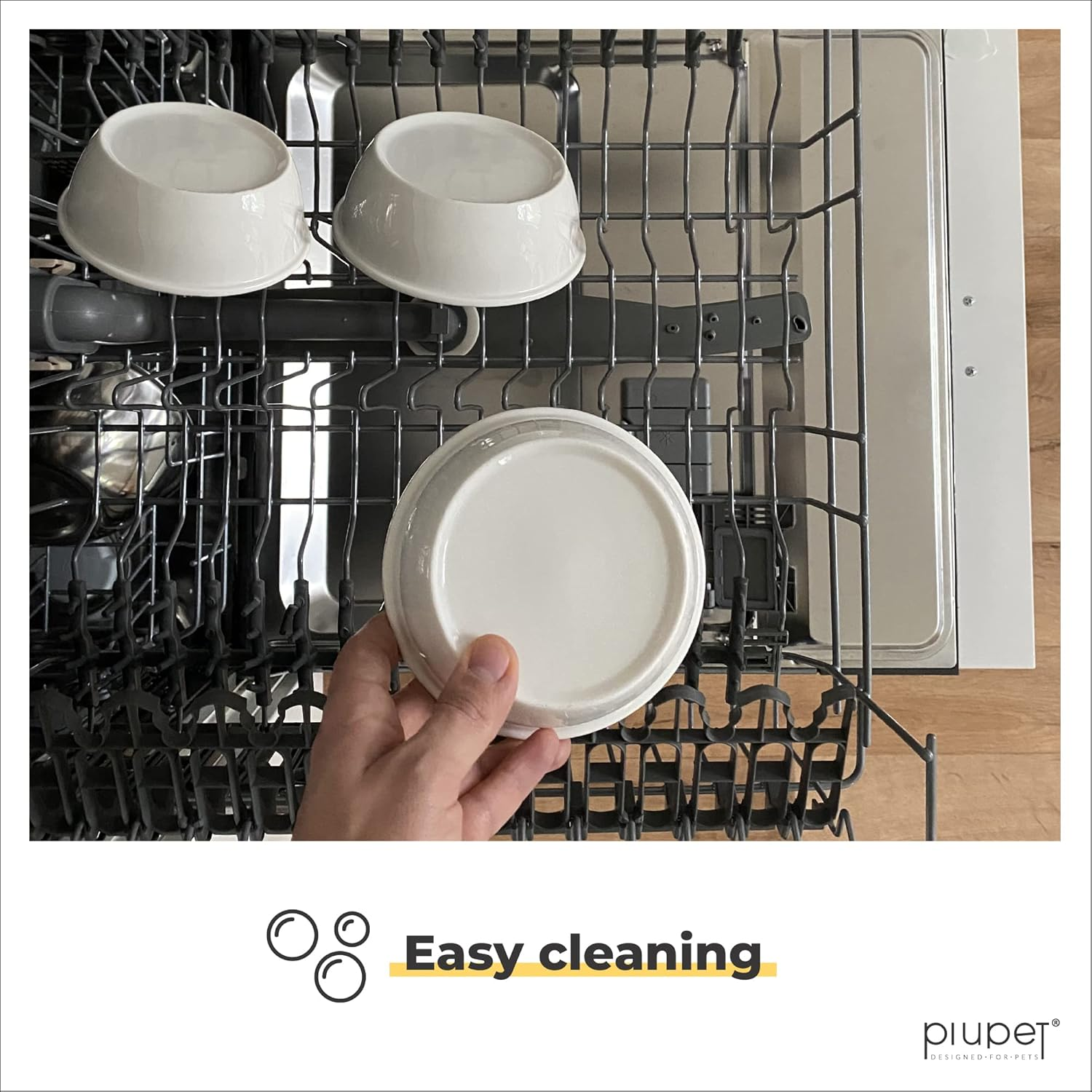 Piupet&reg; Cat Bowl, Set of 3, 250 Ml, Dishwasher Safe, Raised Feeding Bowls for Cats and Small Dogs, Cat Bowl Set, Cat Feeding Bowl, Raised Cat Feeding Bowl, Cat Water Bowl image number 1