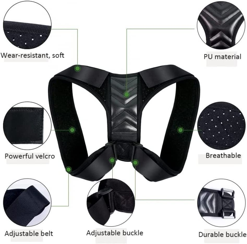 Posture Corrector-Back Brace for Men and Women | Fully Adjustable Straightener for Mid,Upper Spine Support- Neck,Shoulder,Clavicle and Back Pain Relief | Comfortable & Breathable Straps,Invisible (XS) image number 3