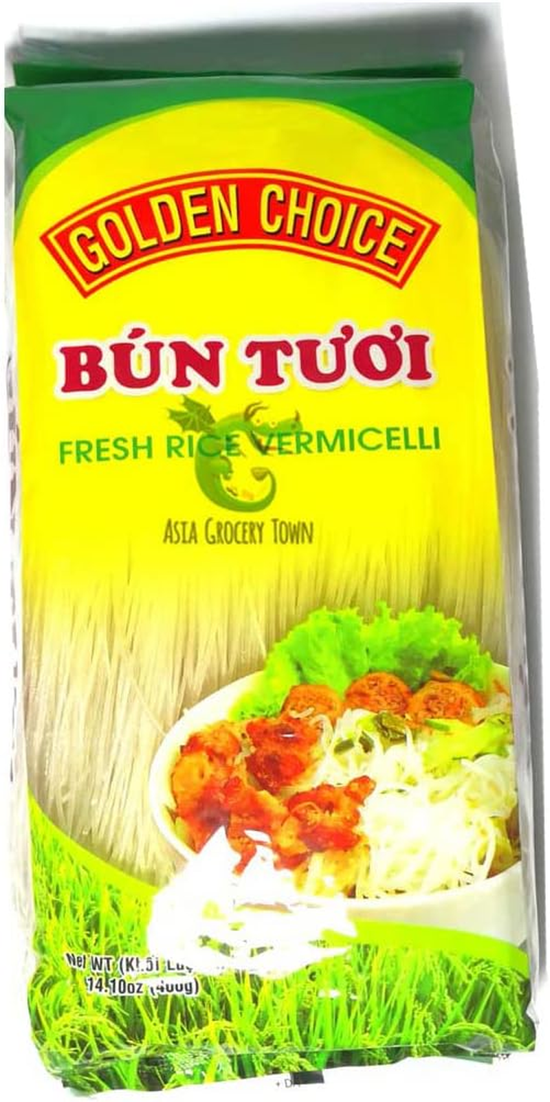 Golden Choice Bun Tuoi Vermicelli Noodles | Authentic Asian Food Made with Natural Ingredients | Perfect for Soups and Stir Fry Dishes | 400G Packet image number 3